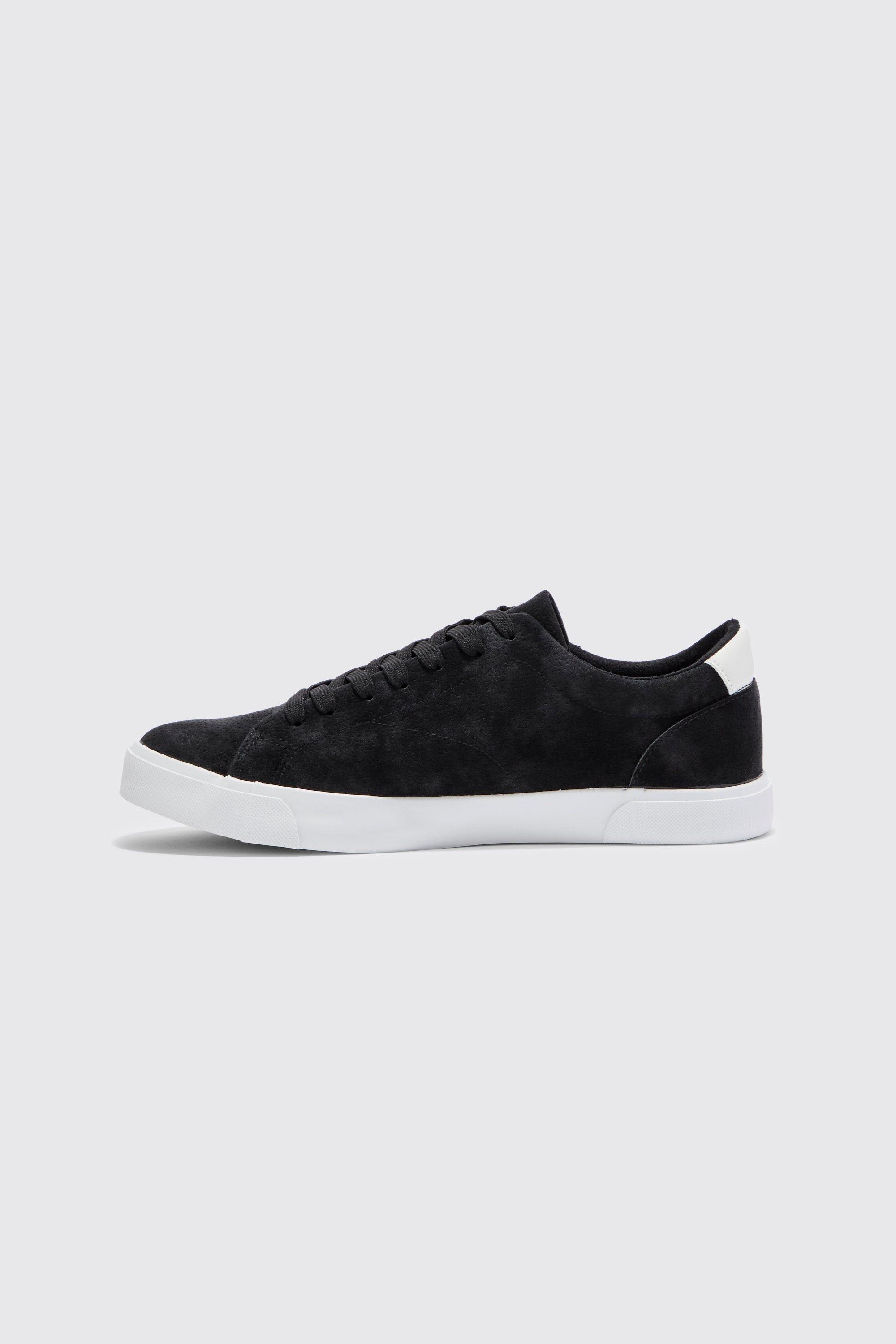 Smart Faux Suede Trainers boohoo NO