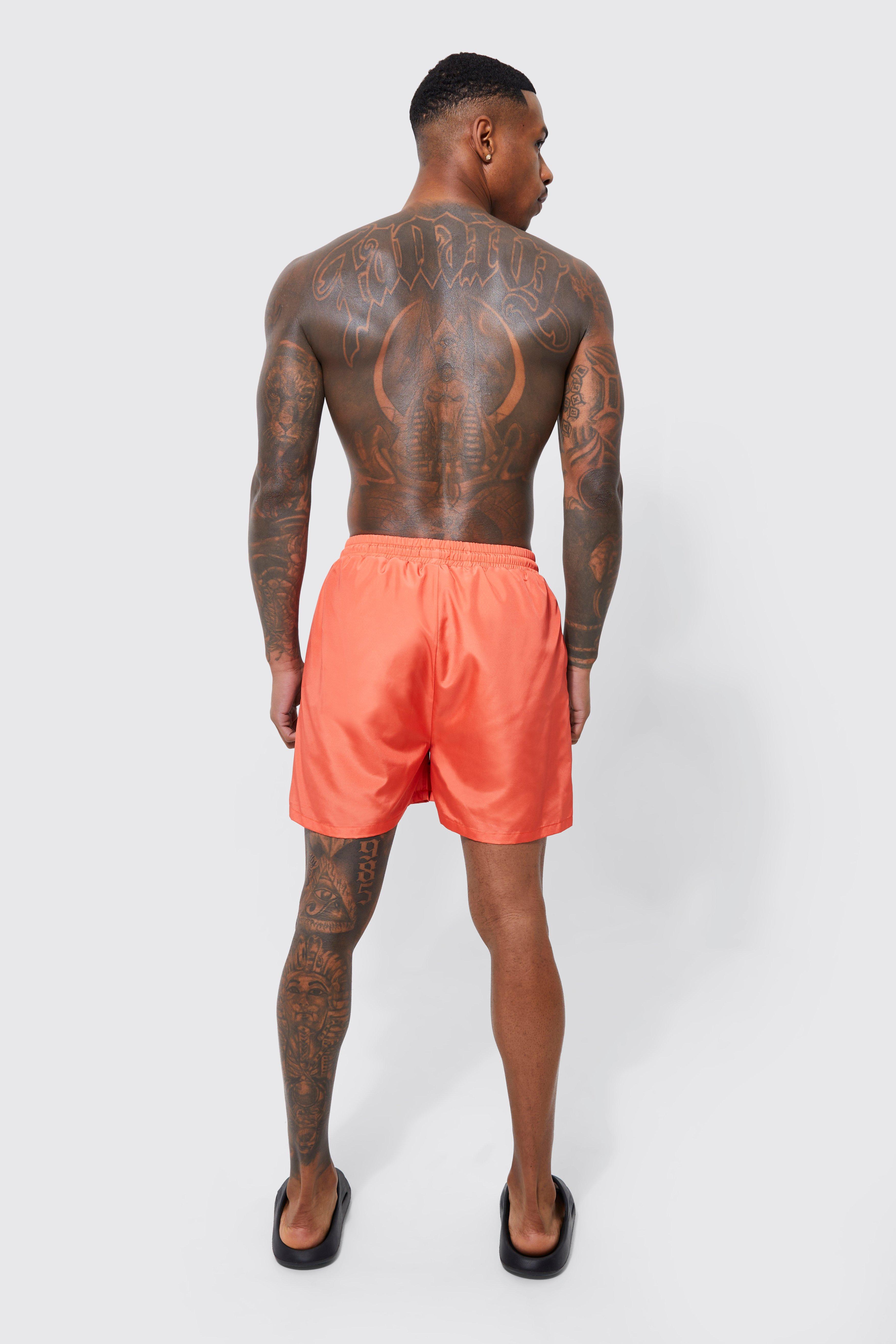 Short Length Racer Split Hem Swim Shorts boohoo