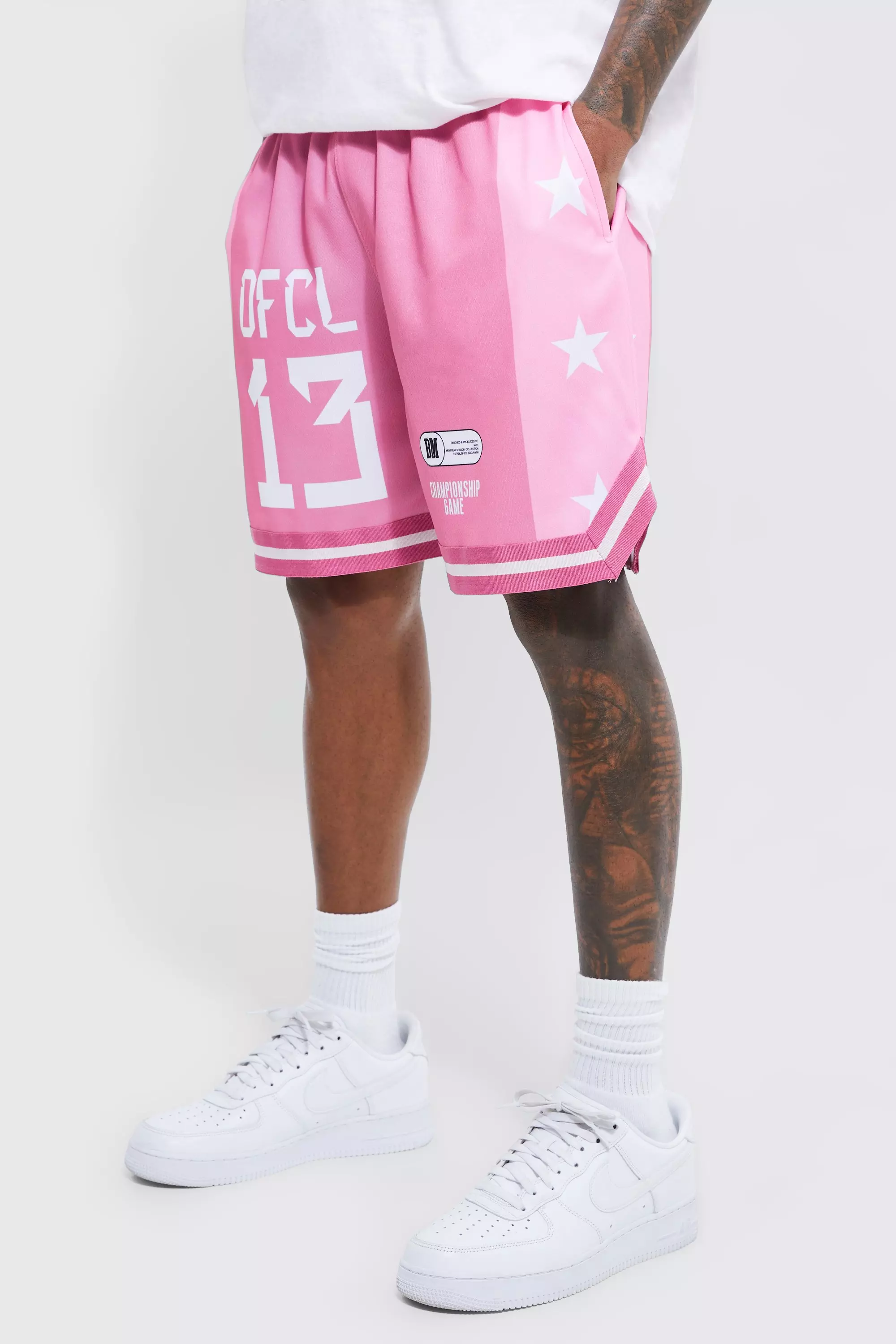 Pink store basketball shorts