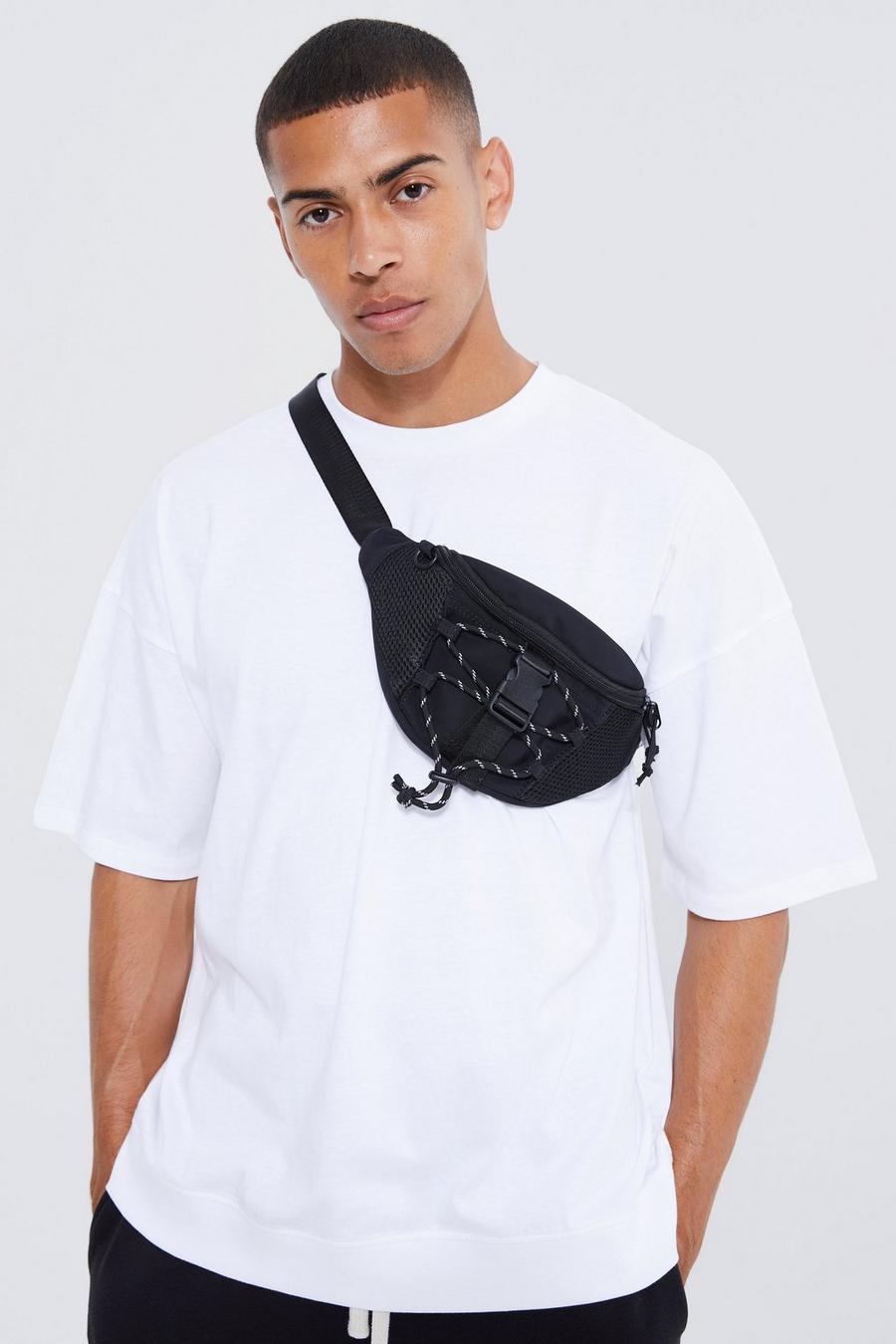 Black nero Nylon Bum Bag