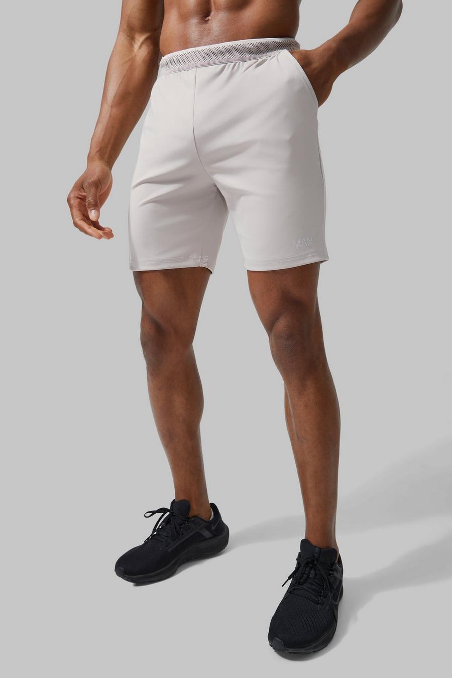 Man Active Performance Sport-Shorts, Light grey image number 1