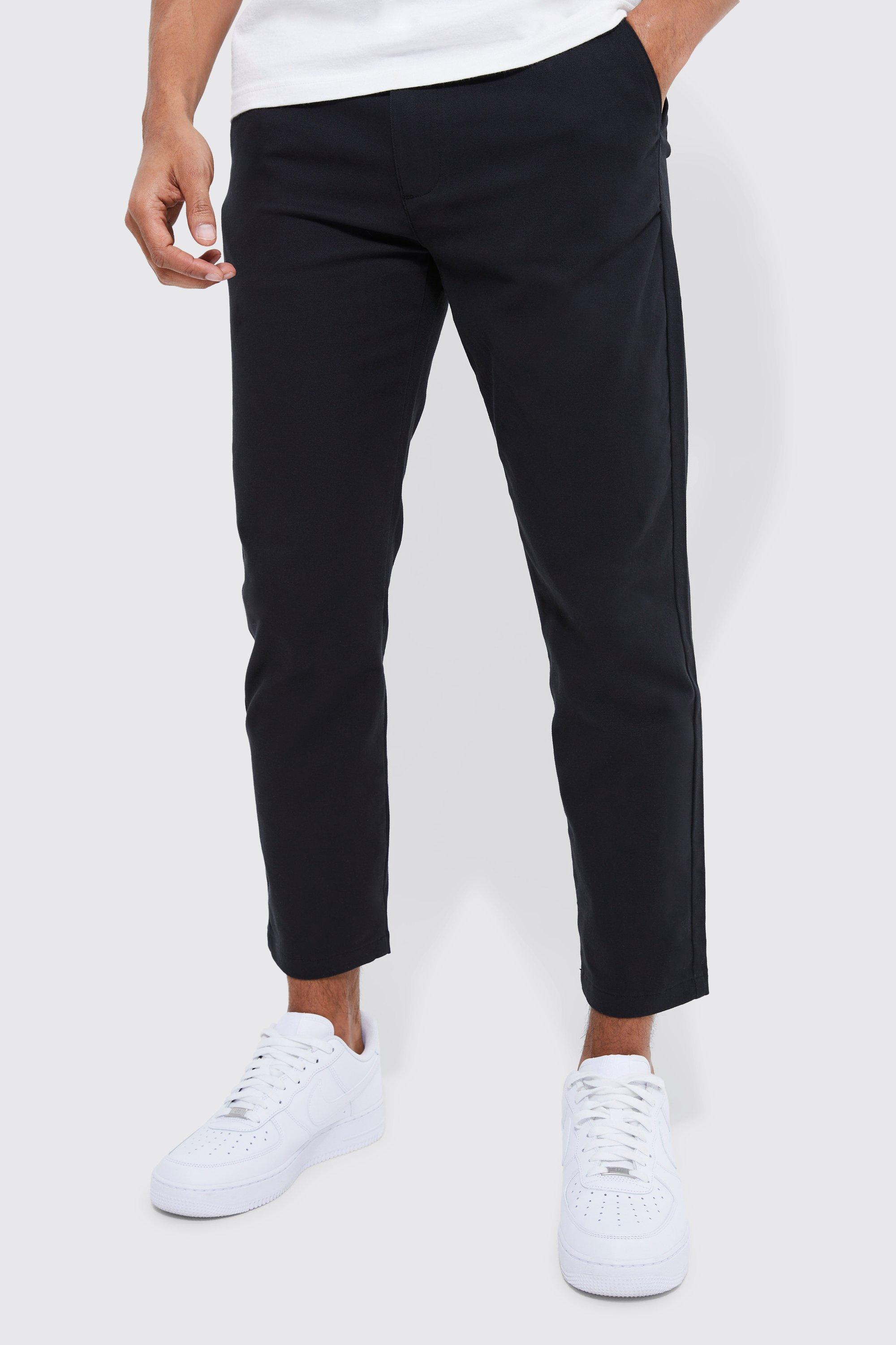 Fixed Waist Slim Cropped Chino