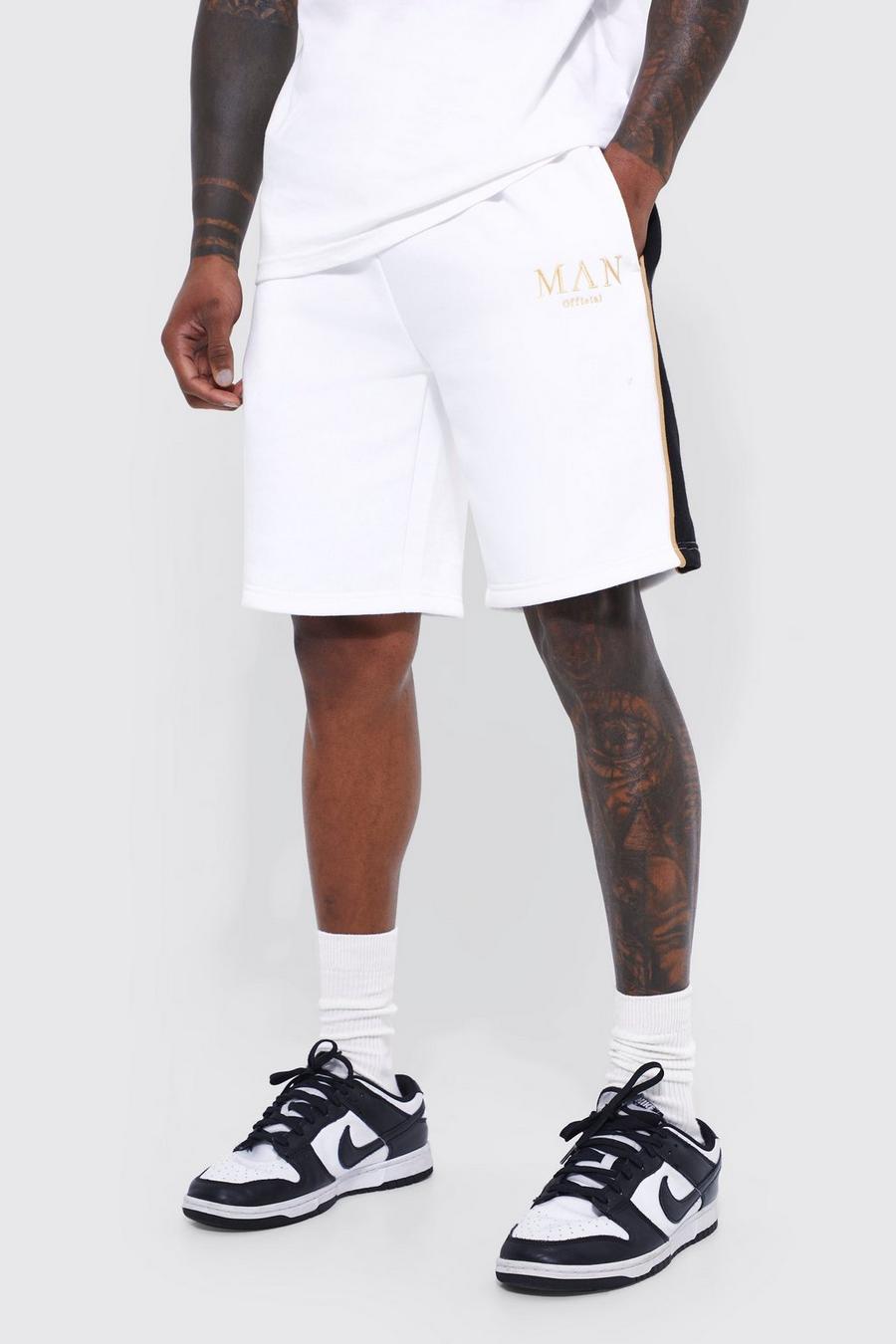 White MAN Gold Loose fit shorts med tryck image number 1