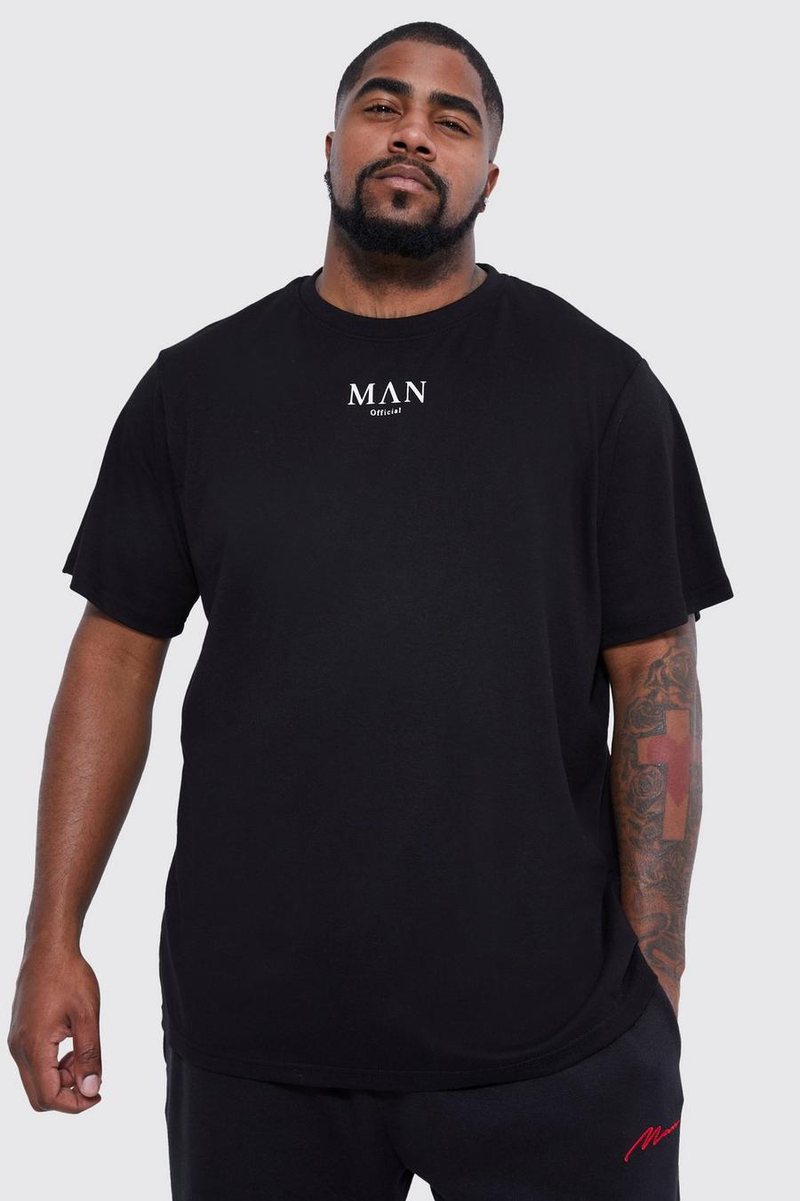 Black Plus Man Gold Slim Fit Interlock T-shirt image number 1