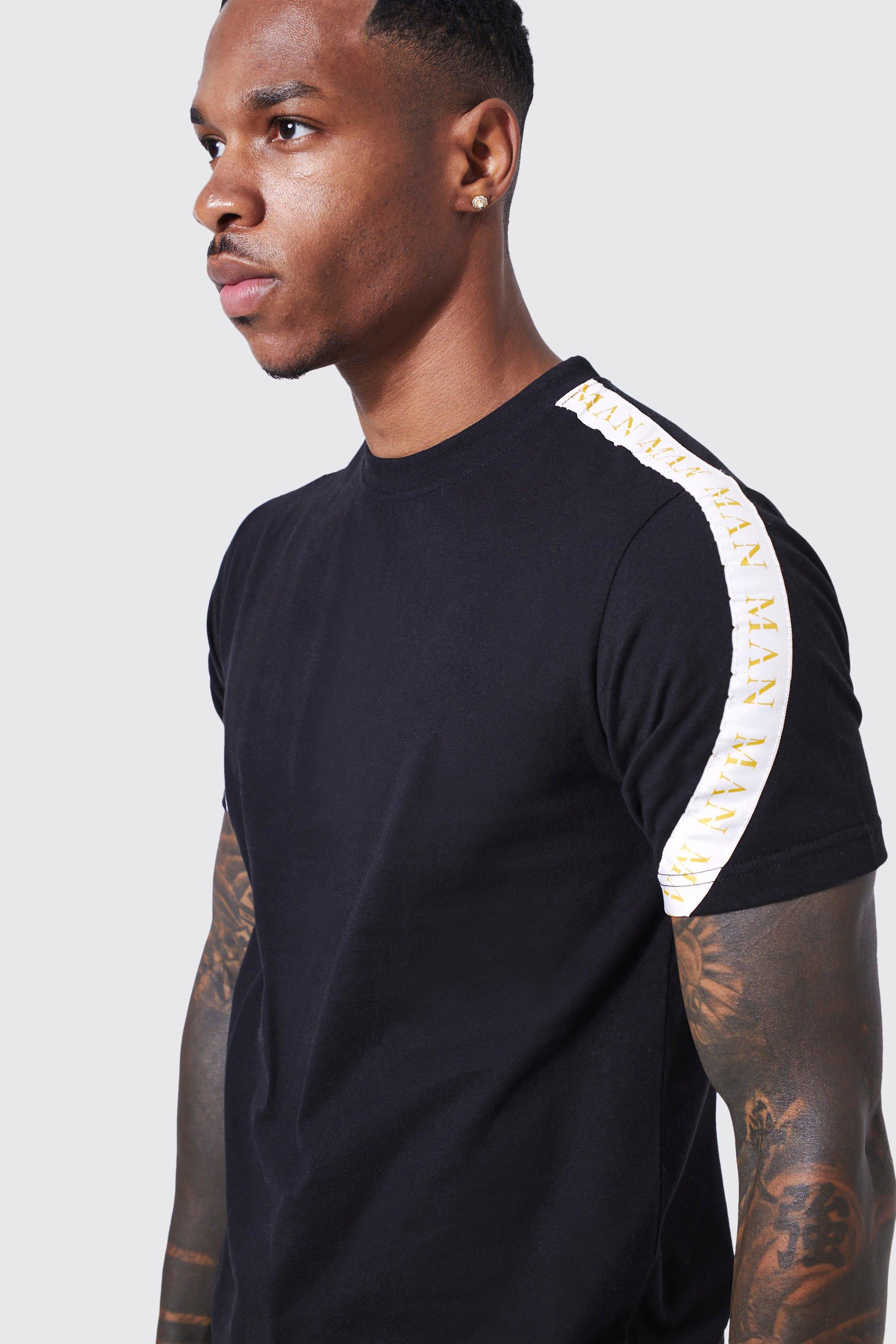 Man Gold Slim Fit Tape T-shirt