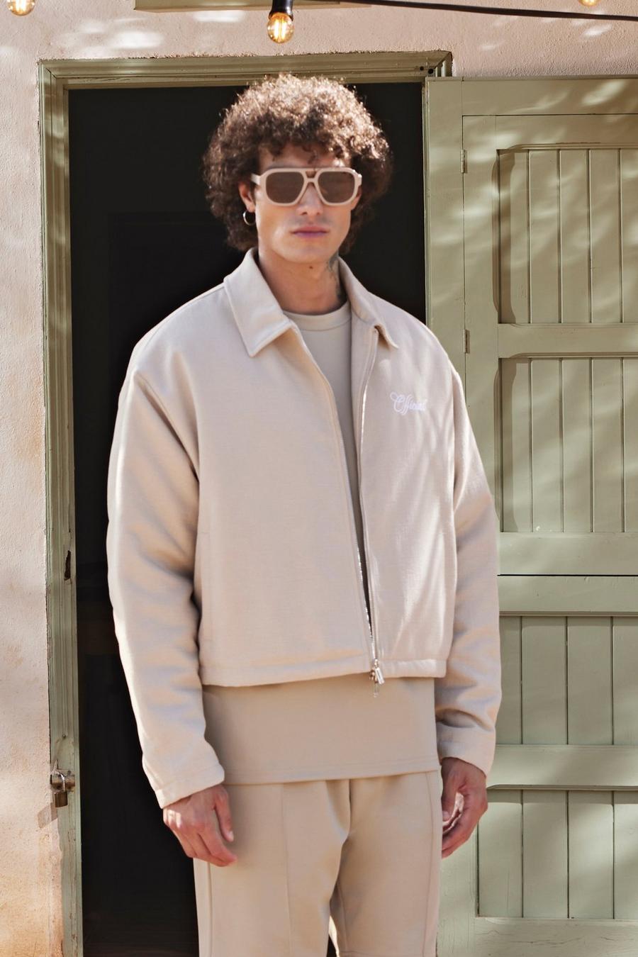 Boxy Textured Linen Collared Jacket | boohoo Boxy Textured Linen Collared Jacket | boohoo