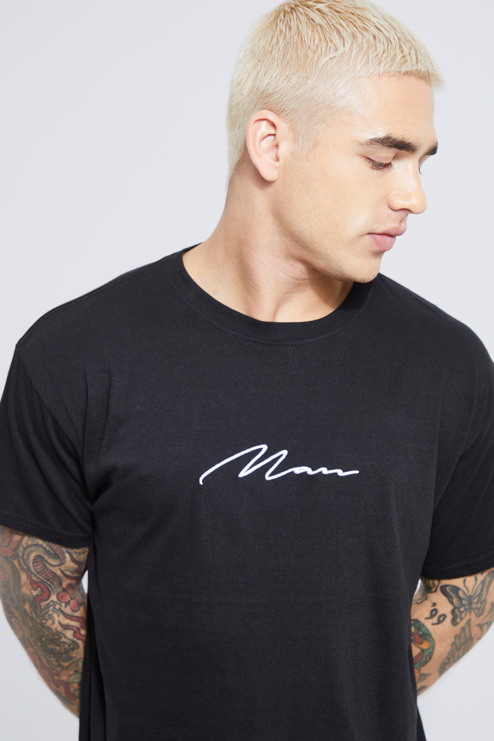 2 Pack Man Signature Oversized T-shirts | boohoo