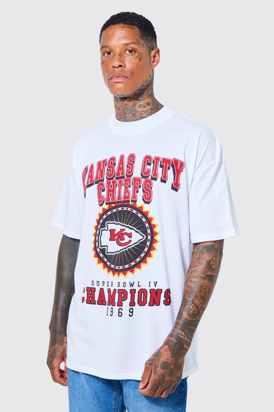White Oversized Nfl Kansas City Chiefs T-shirt image number 1