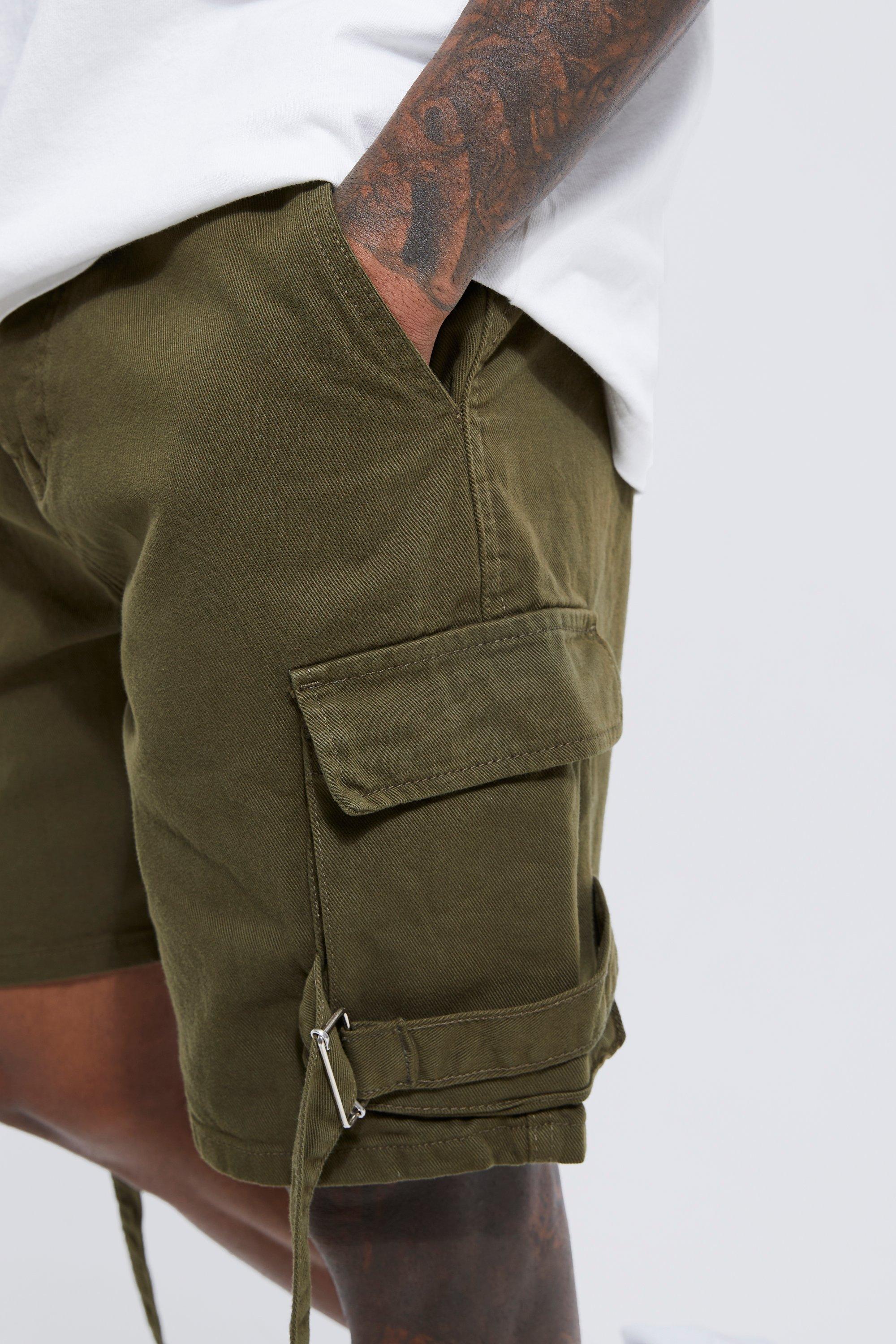 Tall Multi Pocket Elastic Waist Camo Short