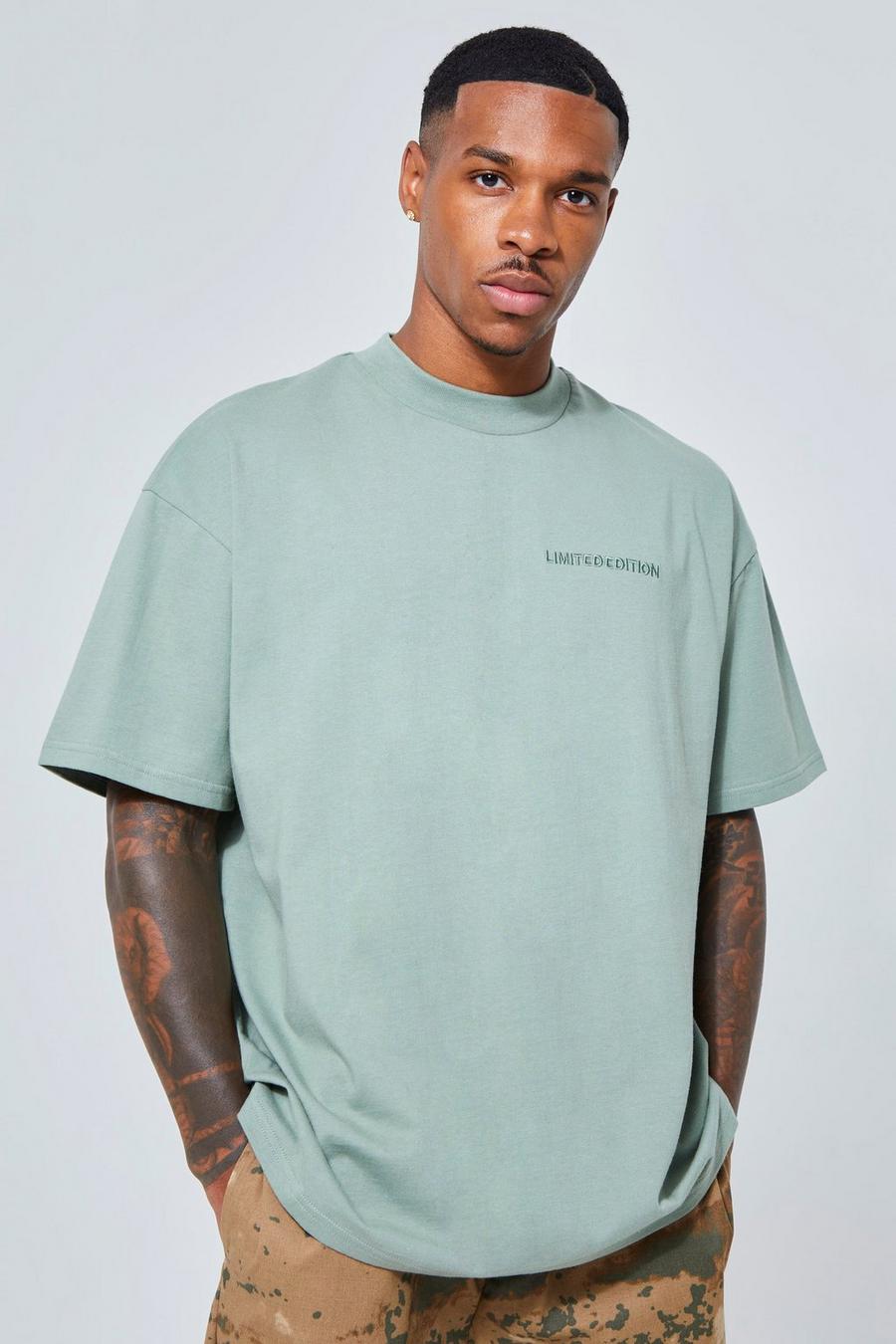 Oversize Limited Heavyweight T-Shirt, Dusty green image number 1