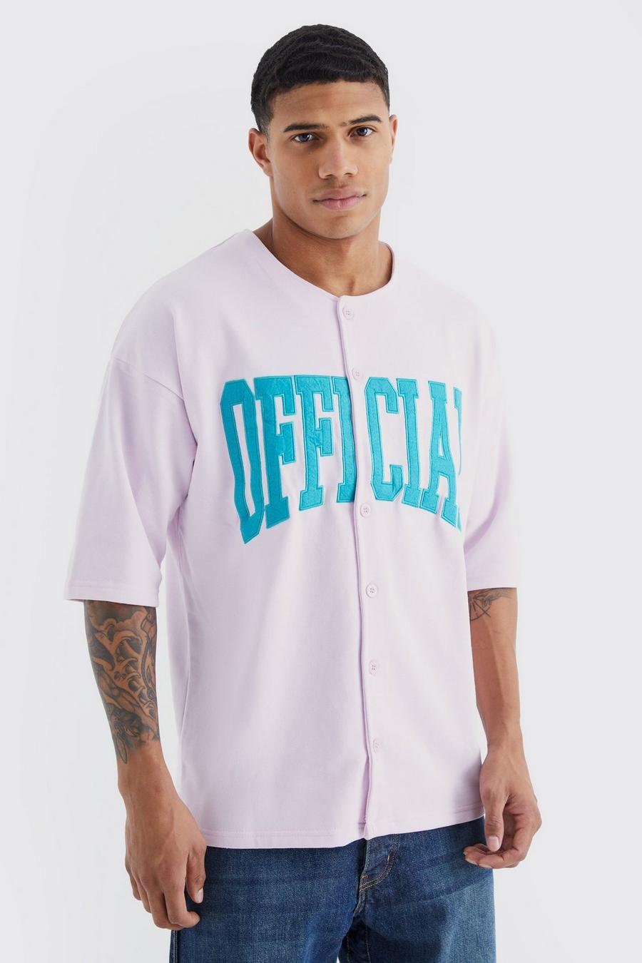 Lilac Oversized Official Baseball Shirt