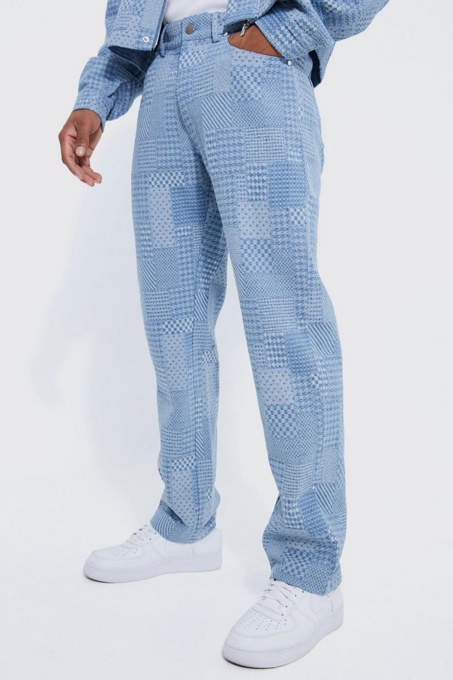 Light blue Relaxed Rigid Fabric Interest Jeans image number 1