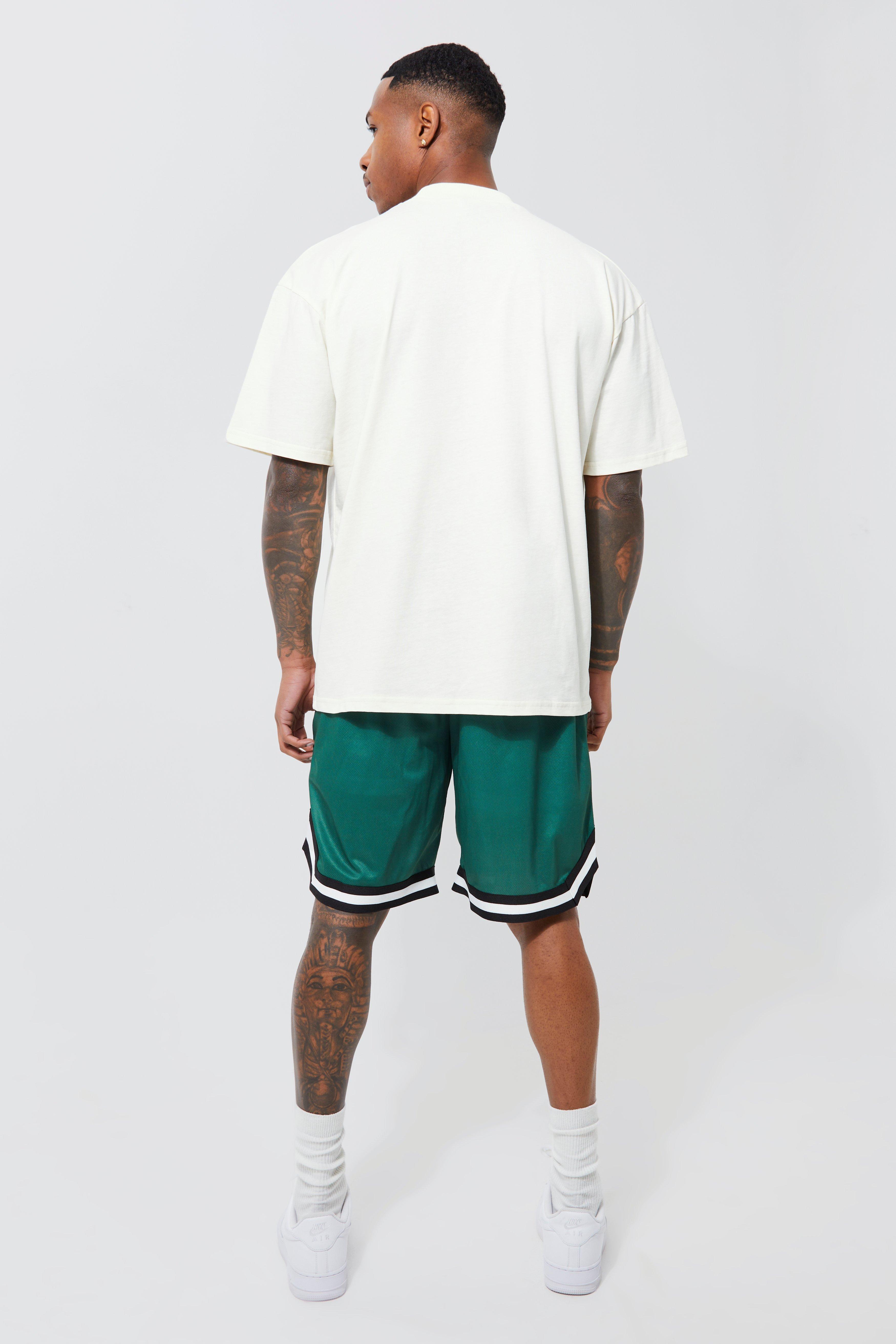 Ofcl Mesh V-neck T-shirt & Short Set