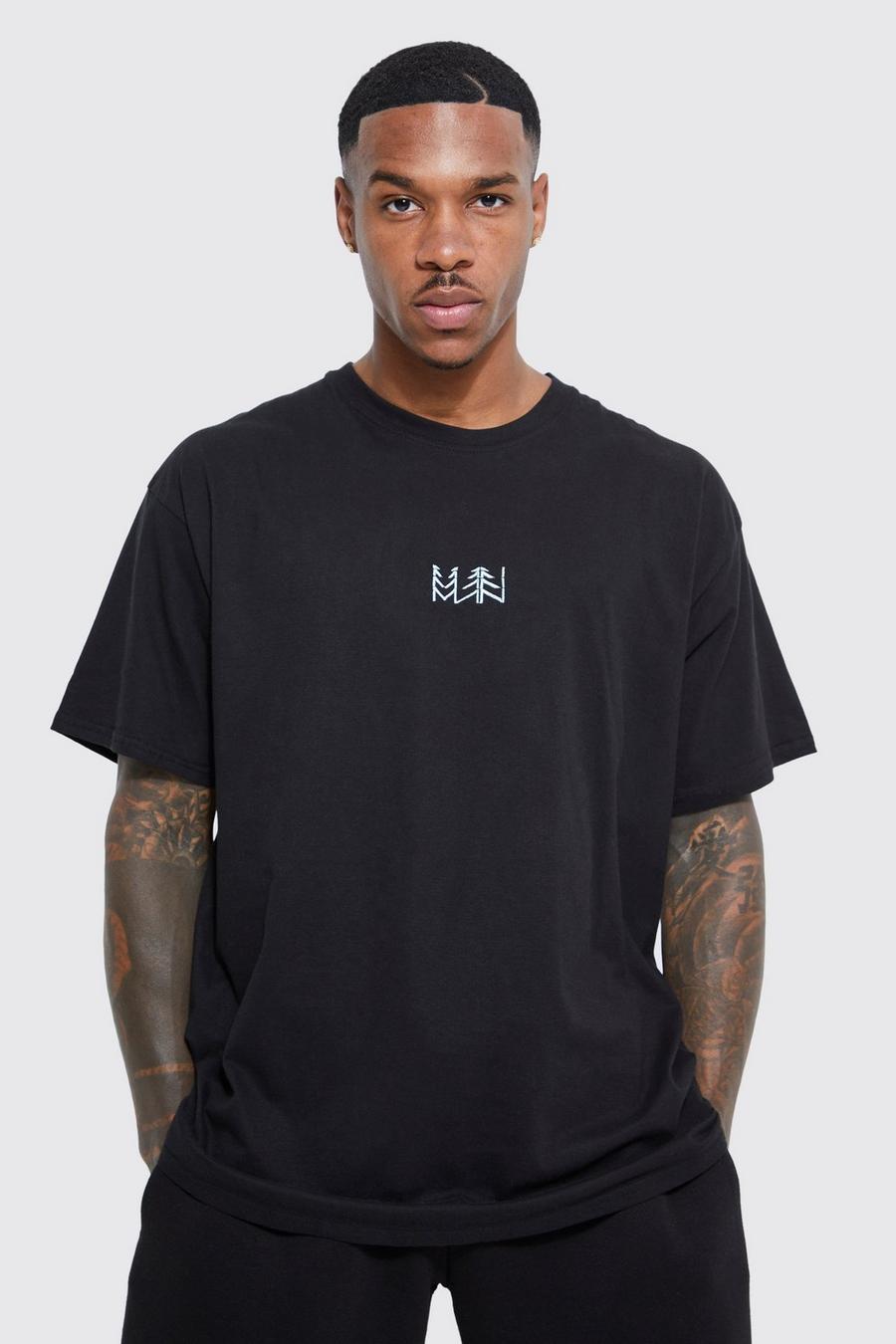 Black Man Embroidered T-shirt image number 1