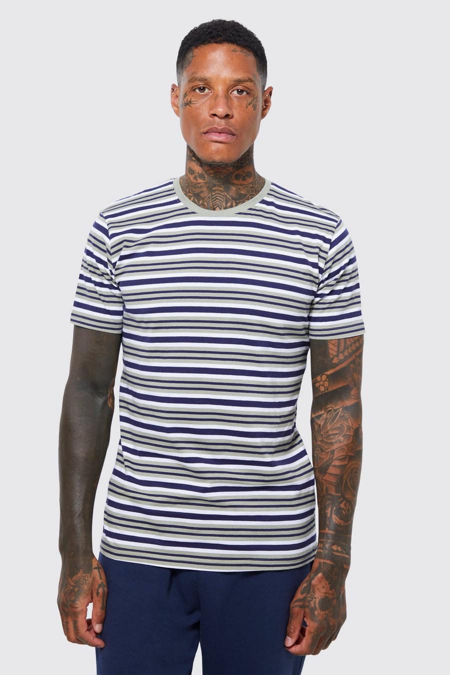 Sage gerde Multi Stripe T-shirt