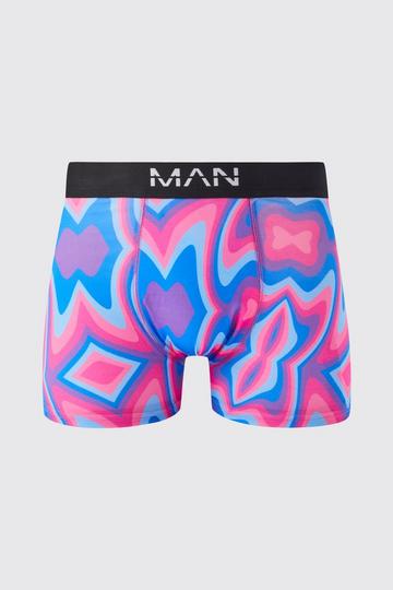 Blue Wavy Print Boxers