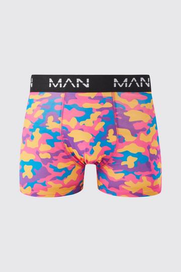 Bright Camo Print Boxers pink