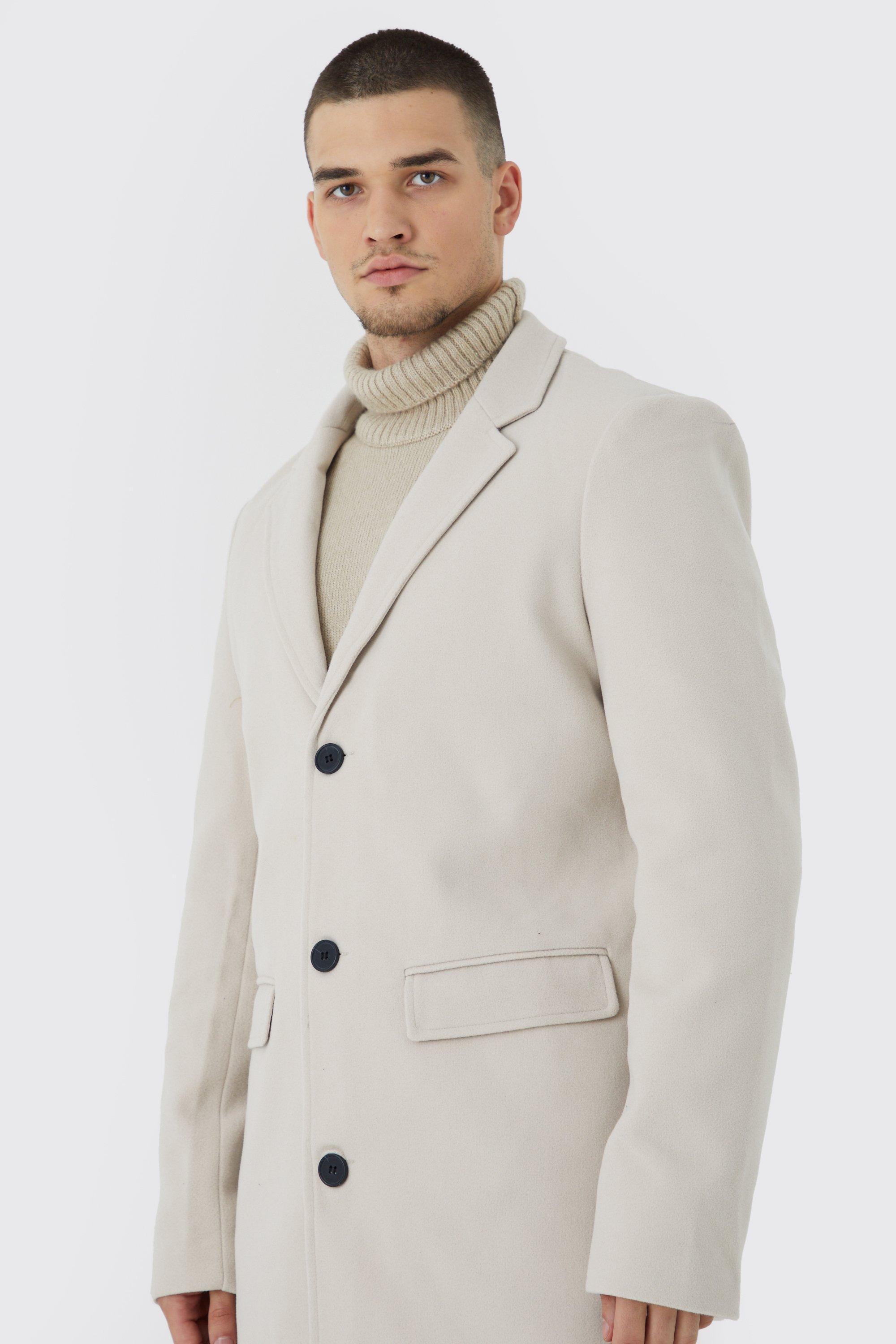 Manteau best sale droit laine