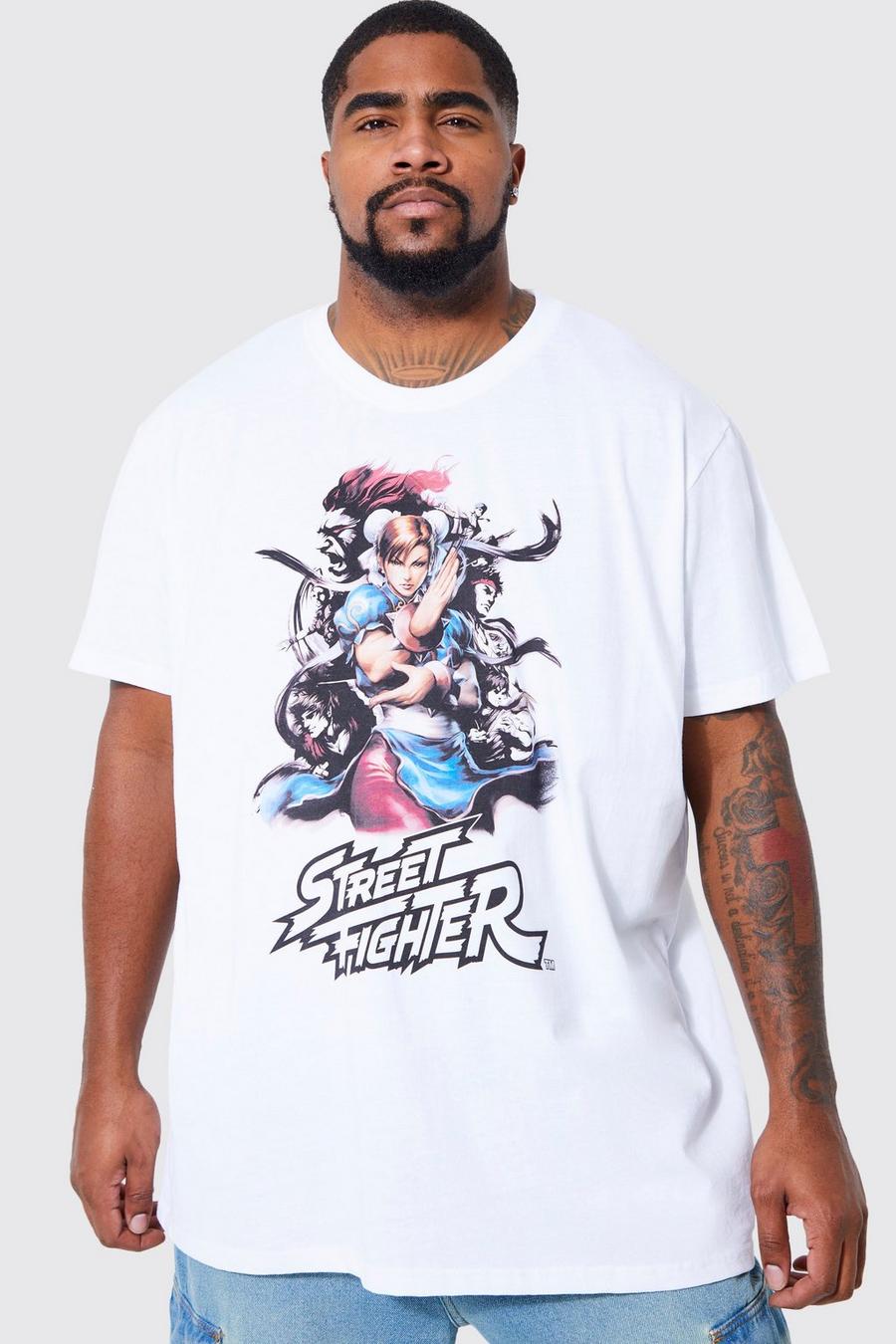 White Plus Street Fighter License T-shirt image number 1