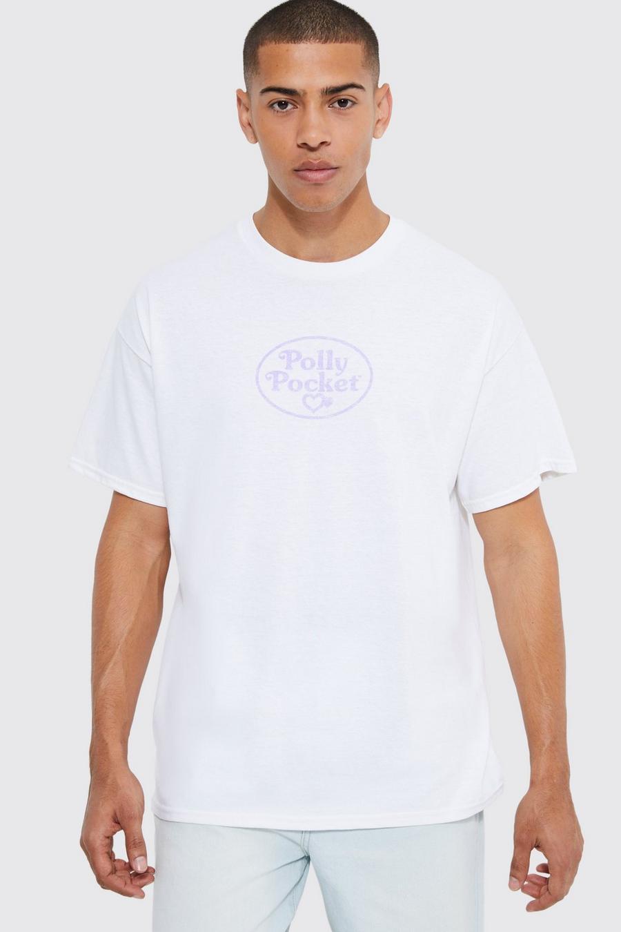 White Oversized Gelicenseerd Polly T-Shirt Met Zakken image number 1