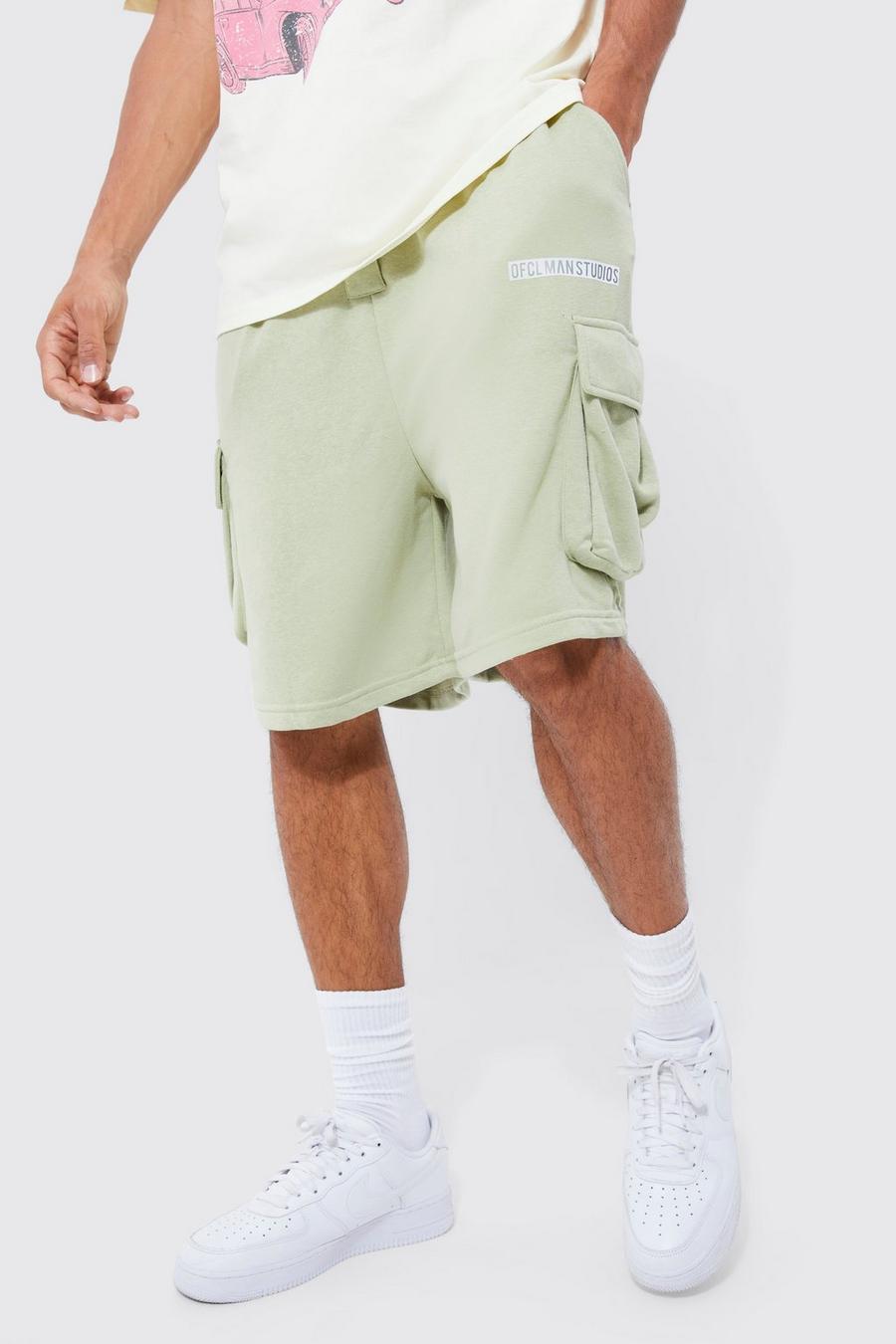 Sage gerde Tall Oversized Drop Crotch Ruched Cargo Short