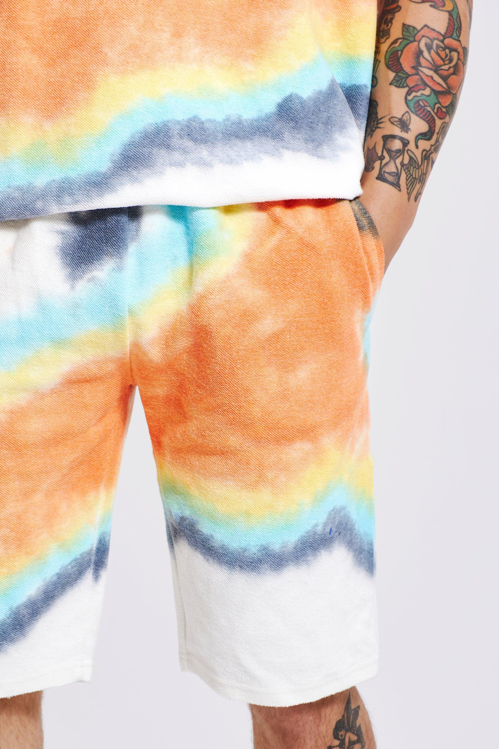 Mens tie discount dye sweat shorts