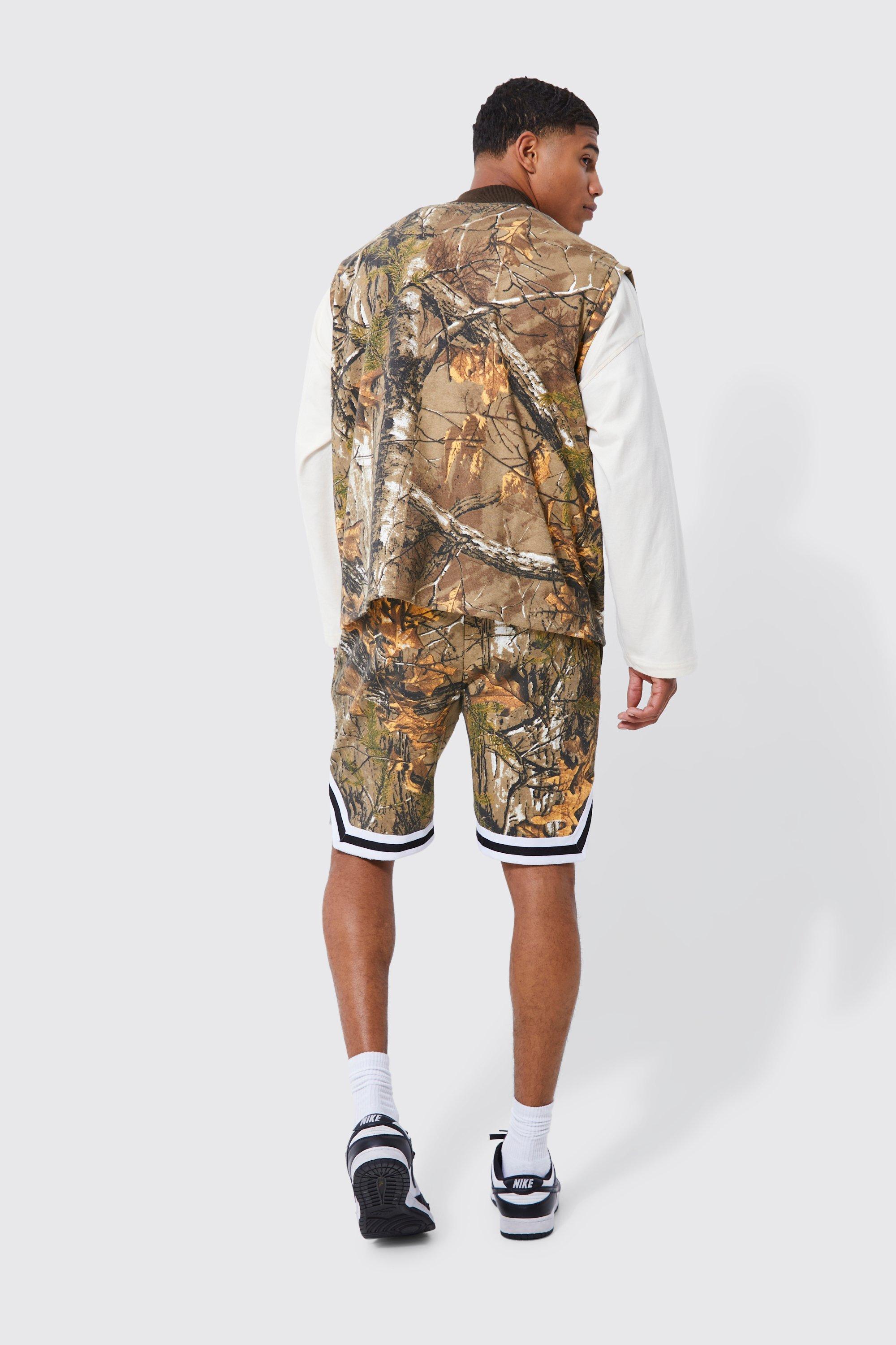 Loose Fit Mid Length Camo Basketball Short