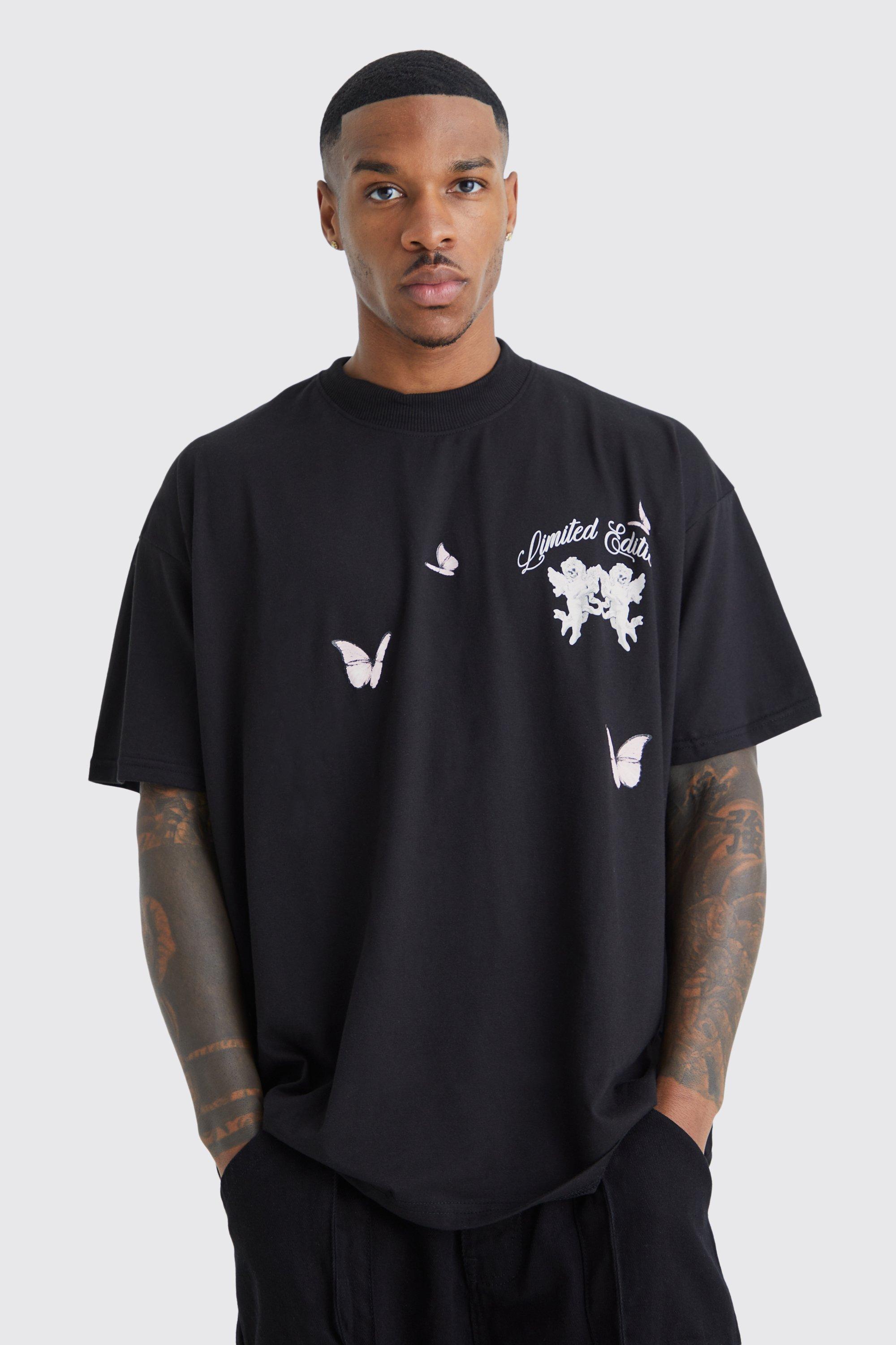 Palm angels best sale butterfly tee black