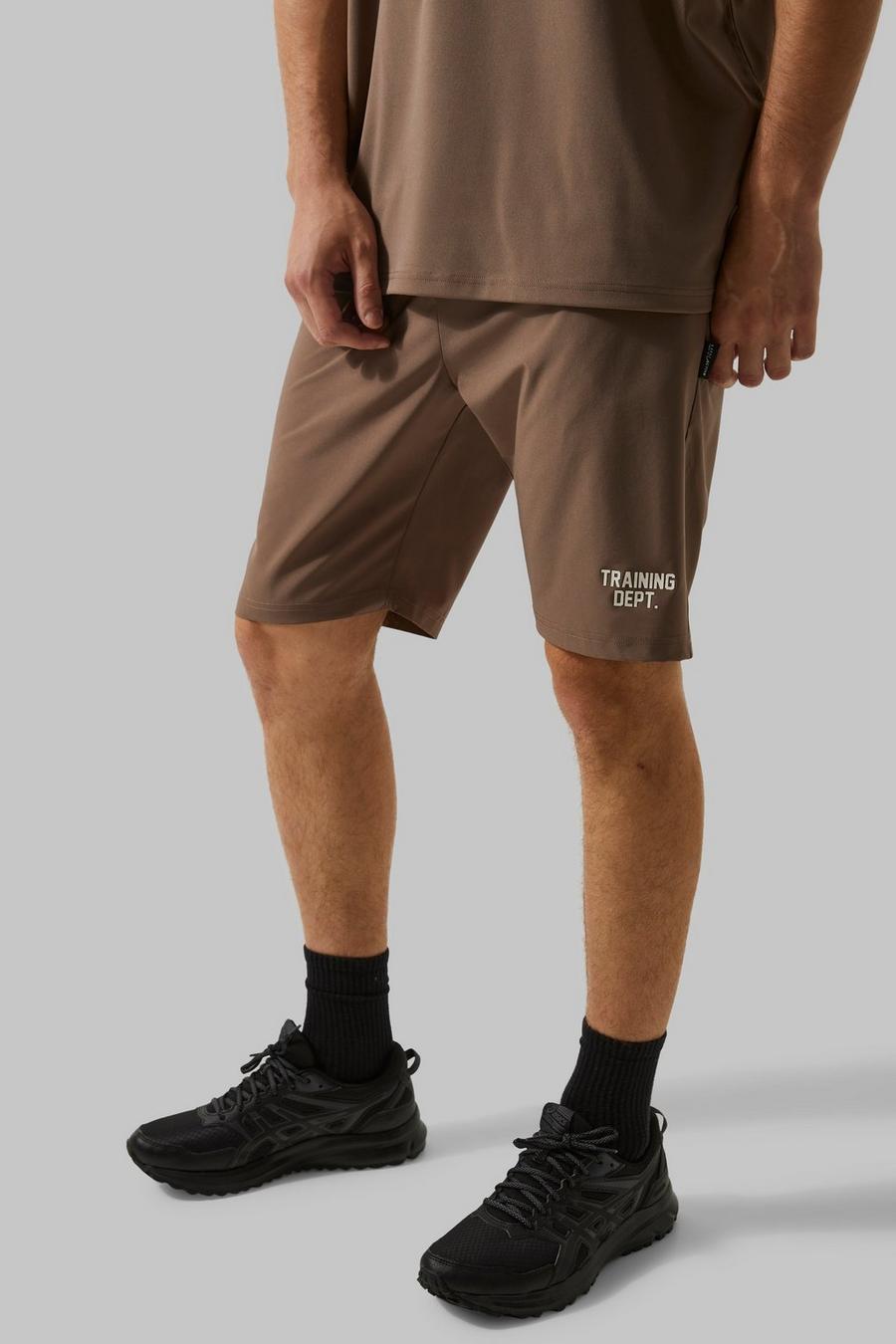 Taupe beige Tall MAN Active Training Dept Träningsshorts