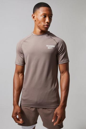 Man Active Training Dept Muscle Fit T-shirt taupe