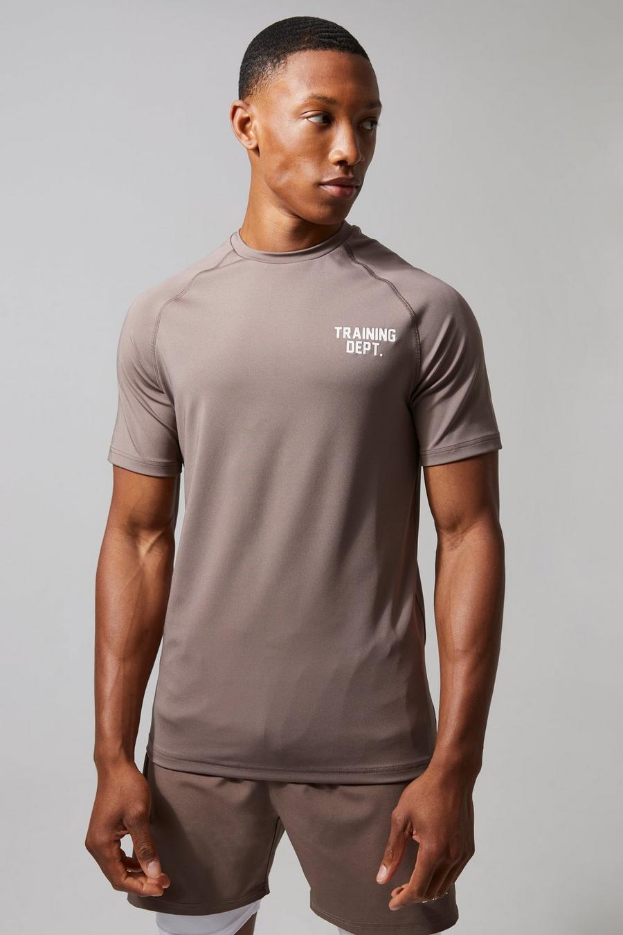 Taupe Man Active Training Dept Muscle Fit T-shirt   image number 1