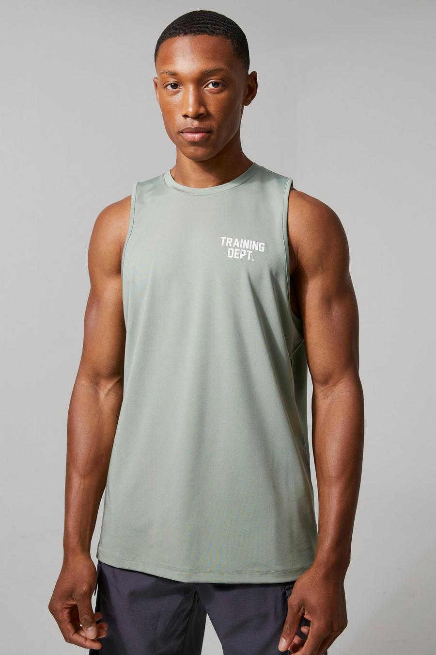 Sage grön Man Active Training Dept Performance Vest  image number 1