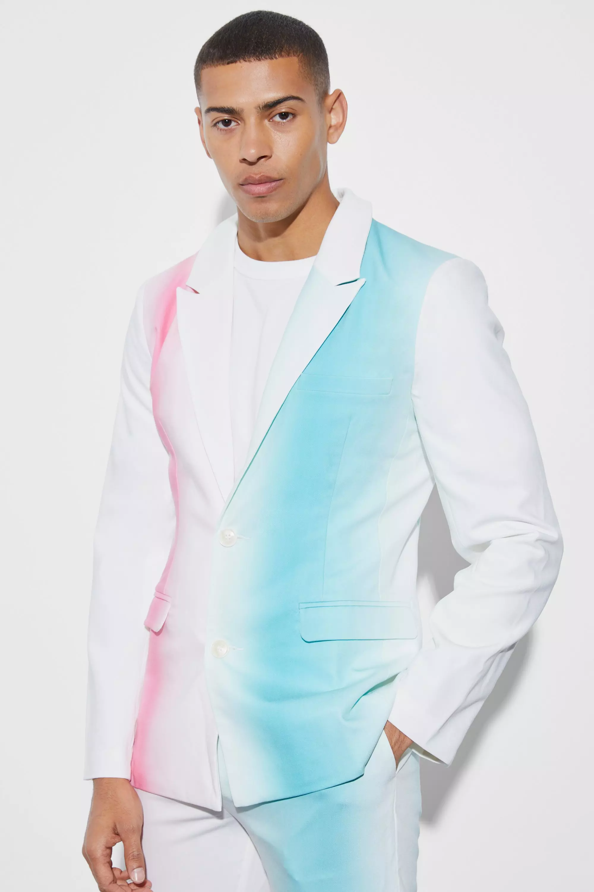 Mens rainbow suit on sale jacket