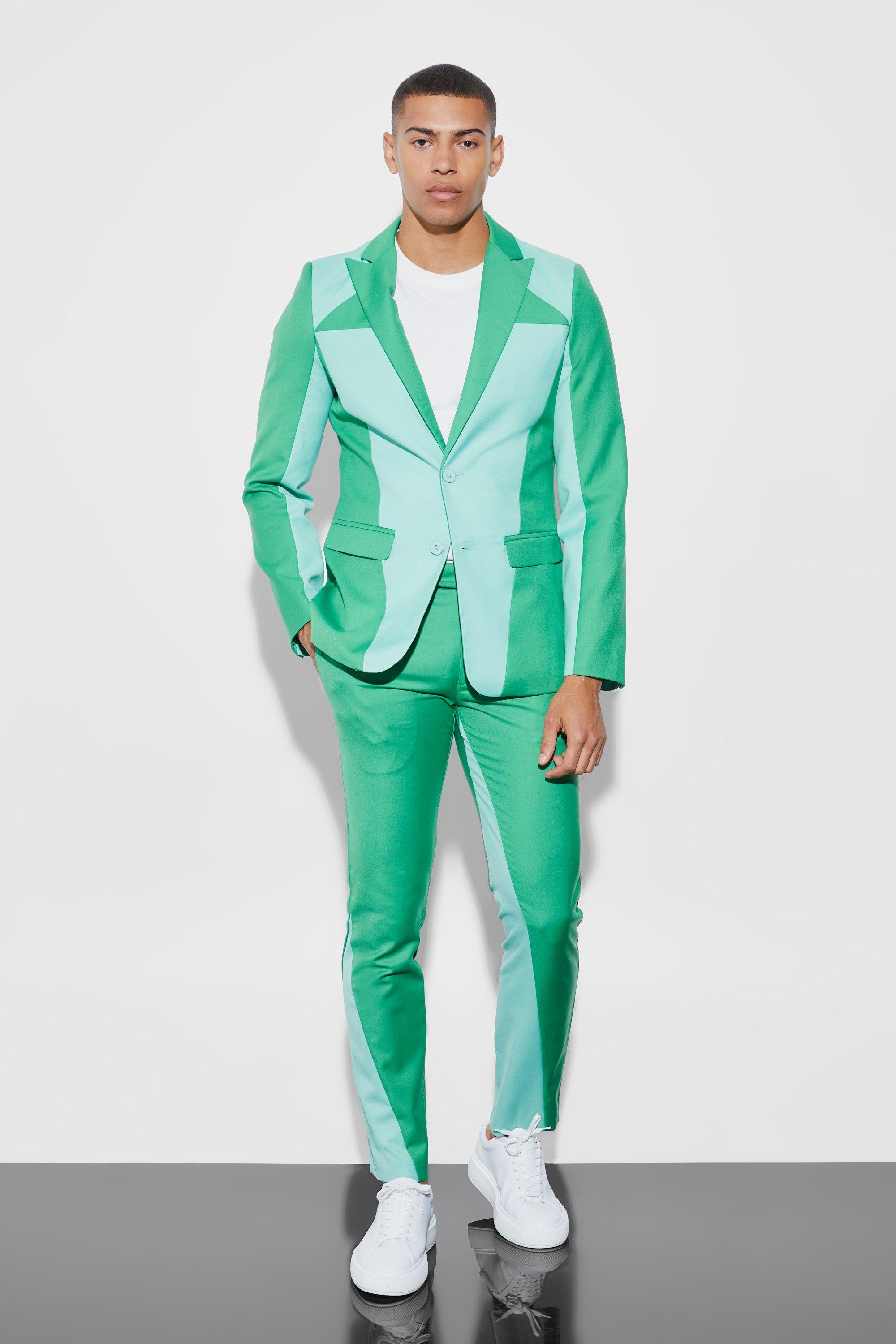 Green dress hot sale jacket mens