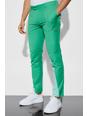 Green Skinny Colourblock Suit Trousers