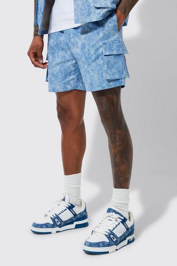 Cargo Shorts Met Elastische Tailleband blue
