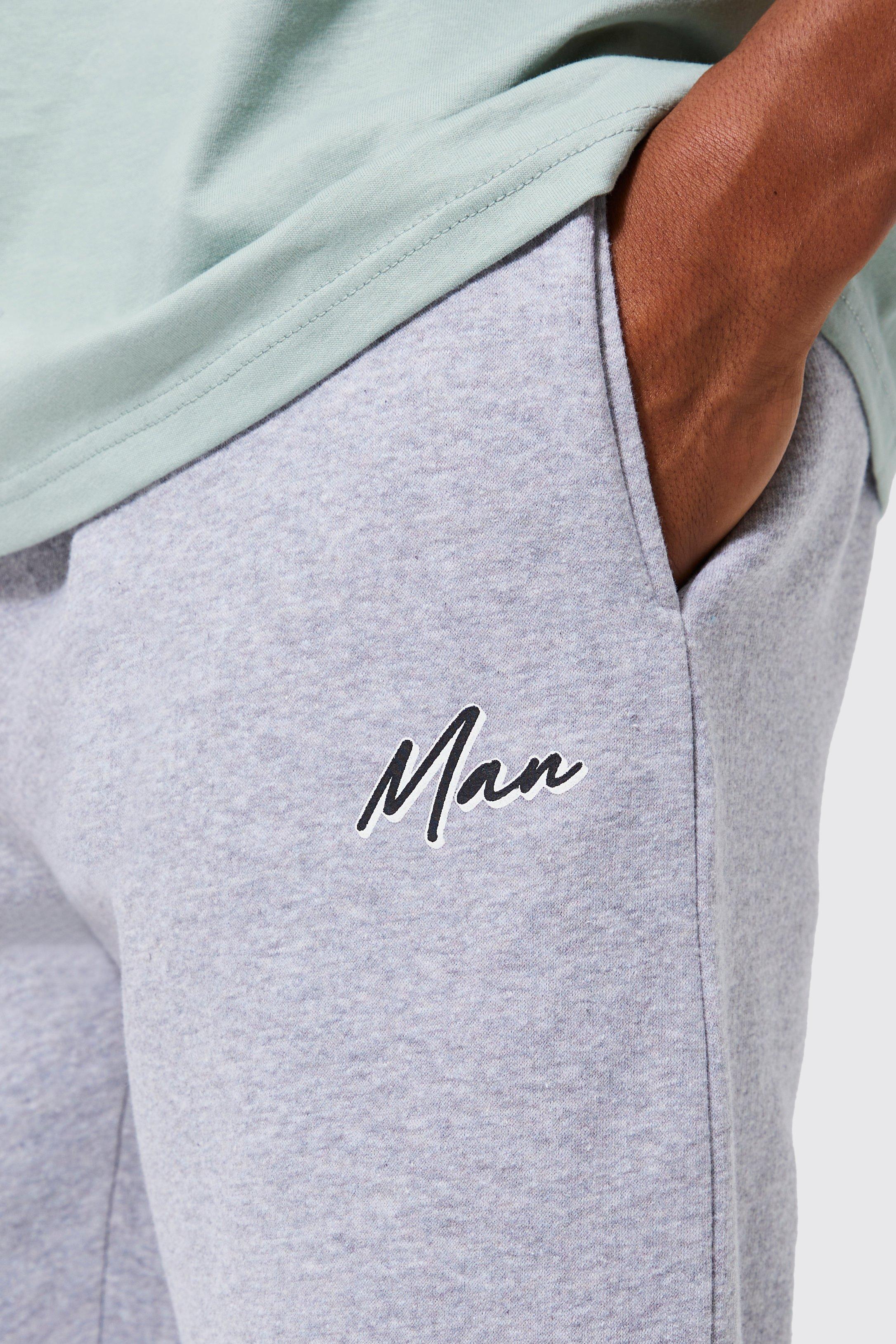 Grey Marl Open Hem Joggers