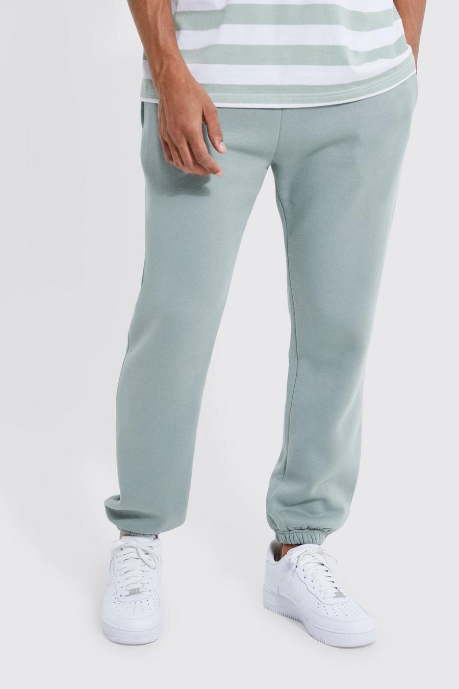 Sage green Basic Loose Fit Joggers 