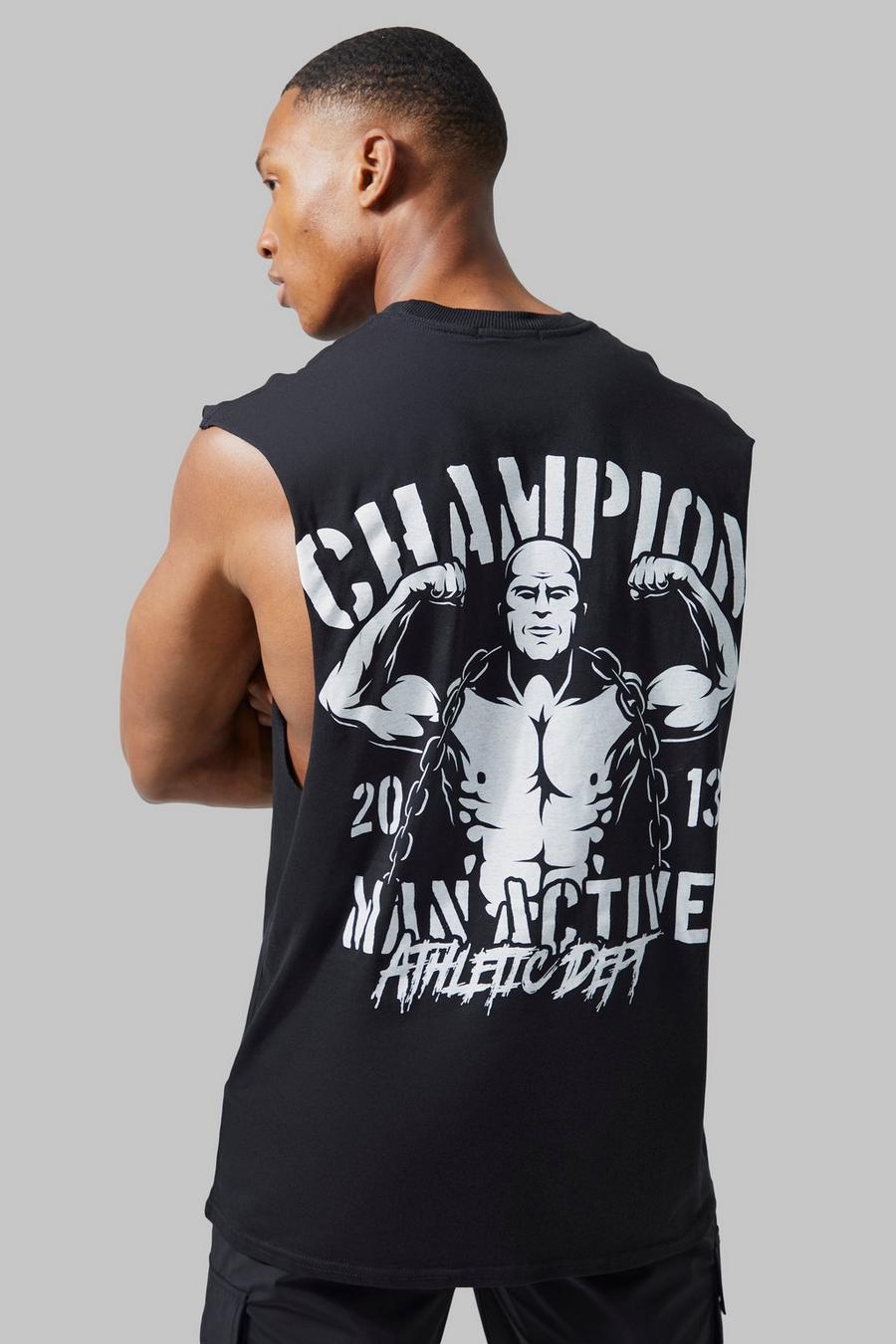 Man Active Champion Tanktop, Black image number 1