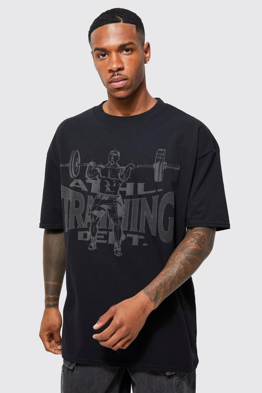 Black Man Active Oversized Training T-shirt