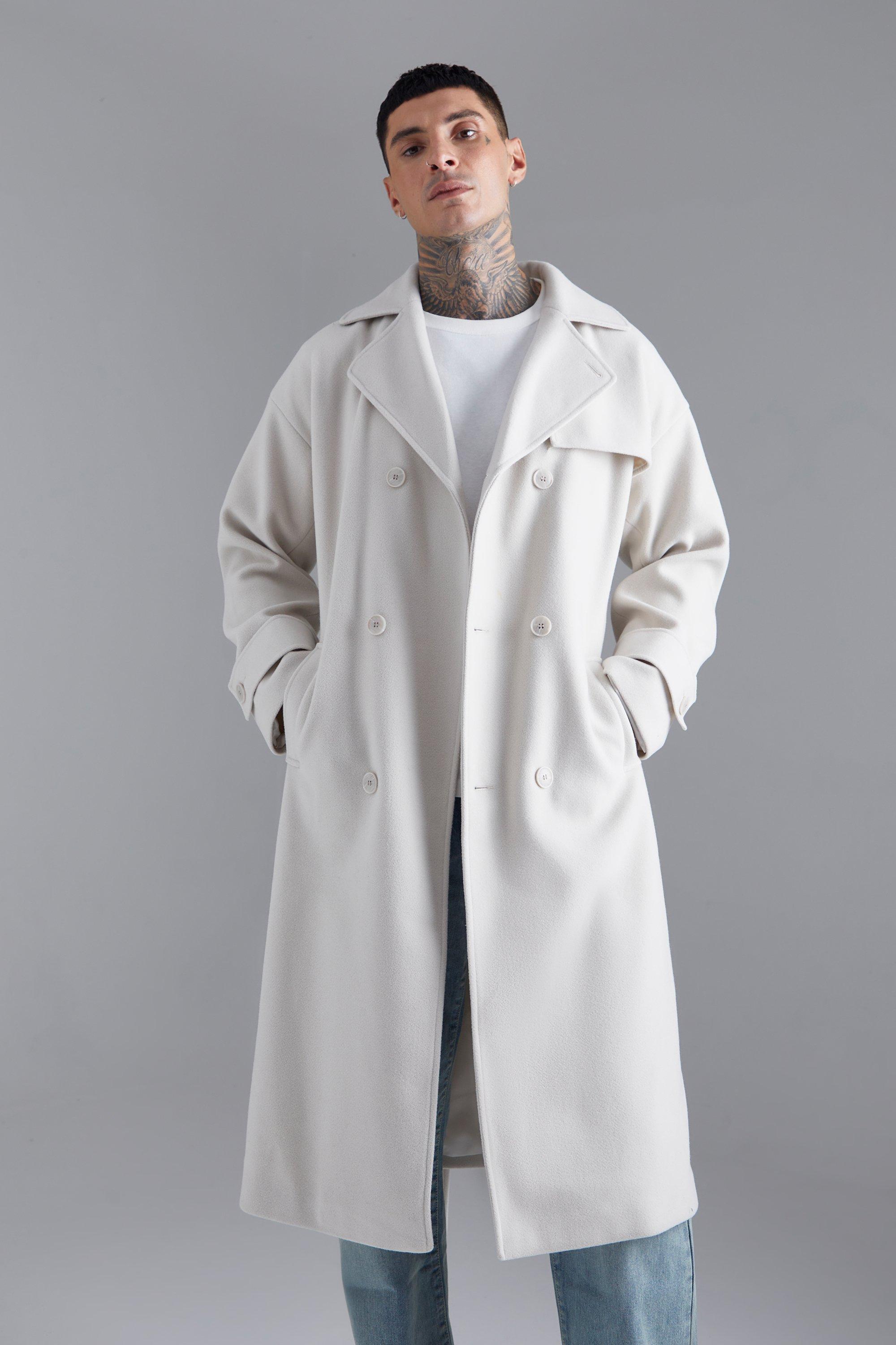 Long white outlet trench coat mens