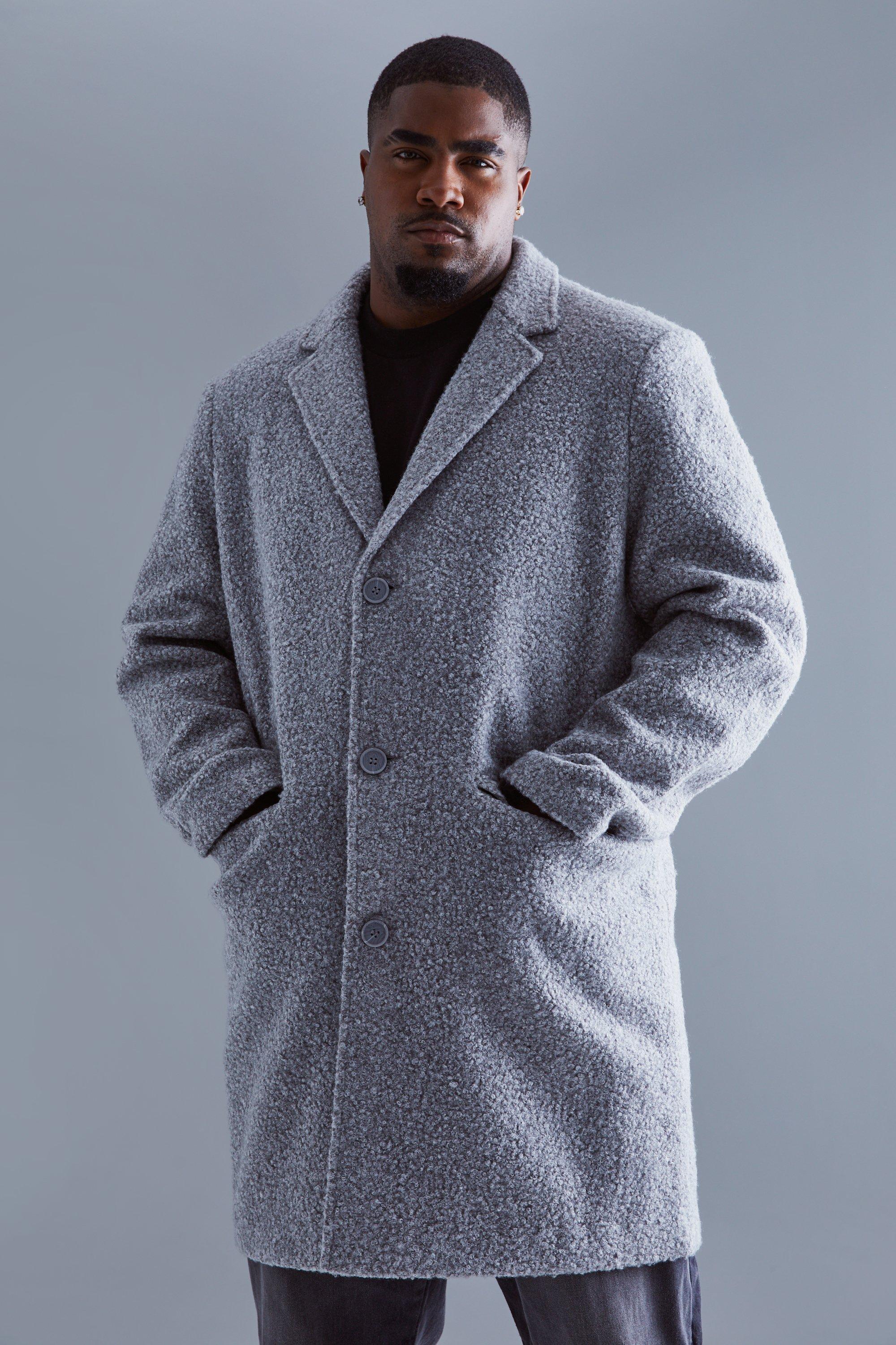 Mens shop boucle coat