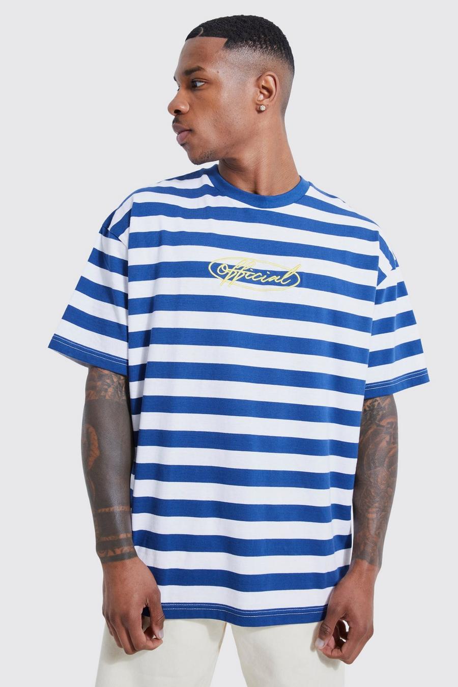 Multi multicolor Oversized Official Stripe T-shirt image number 1