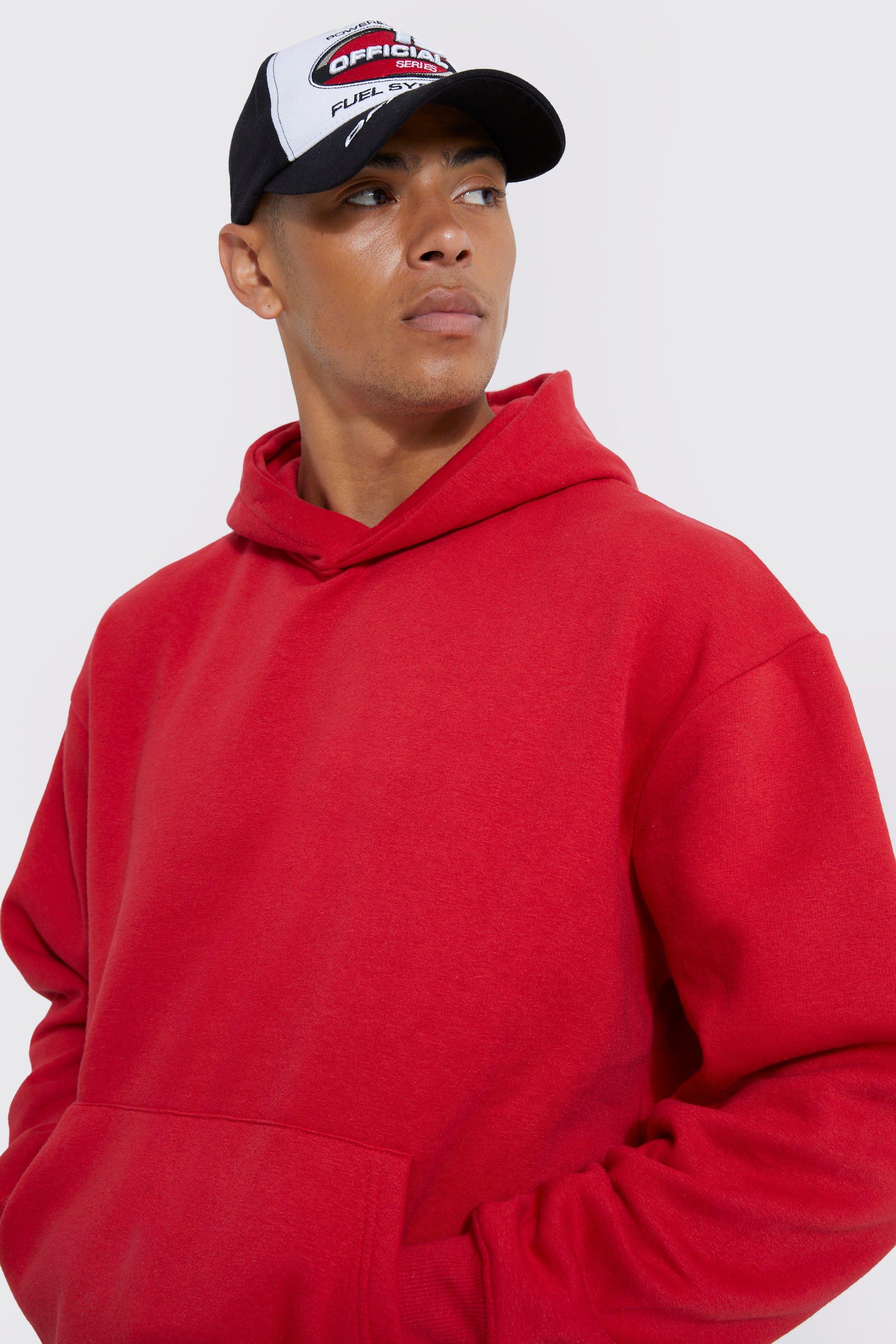 Oversized red hoodie on sale