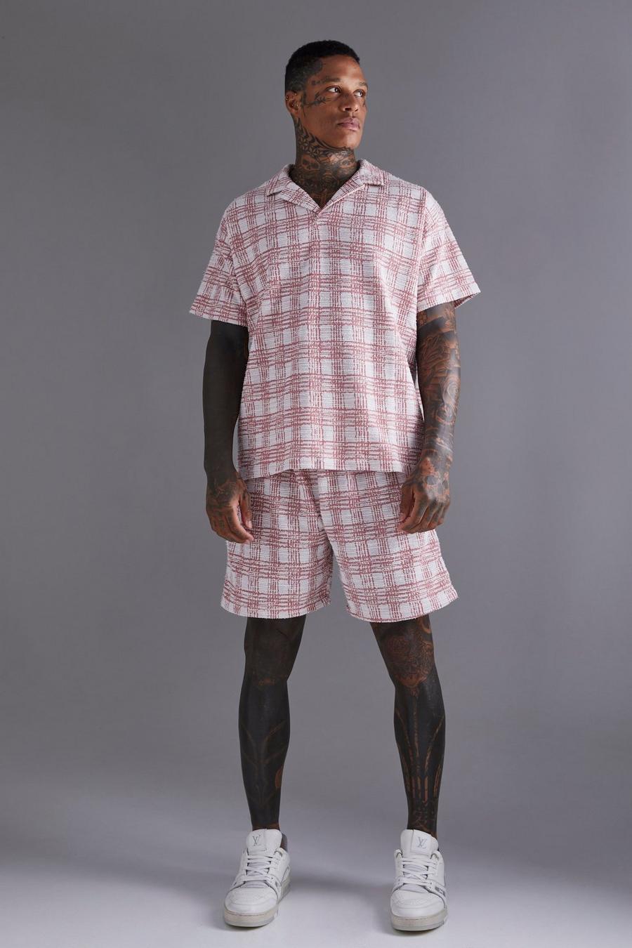 Oversize Bouclee Poloshirt & Shorts, Terracotta image number 1