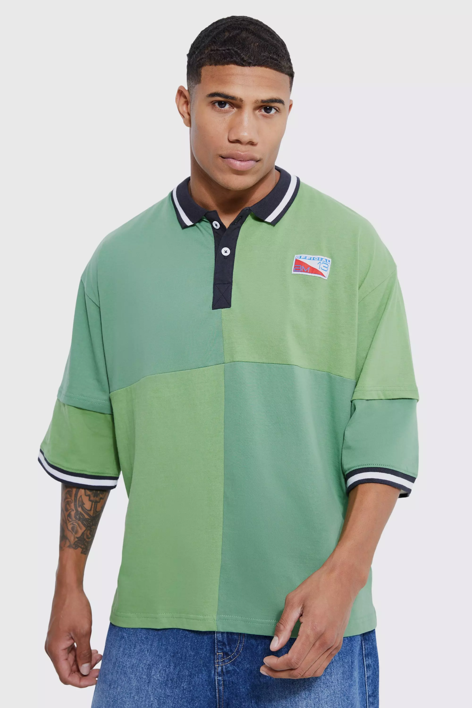 pastel color long sleeves polo