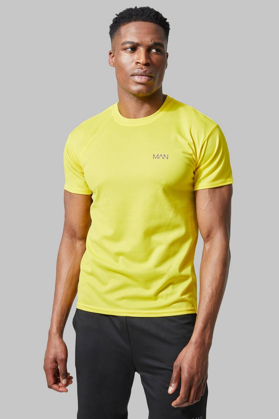 Yellow Man Active Slim Fit Perfomance T-shirt image number 1