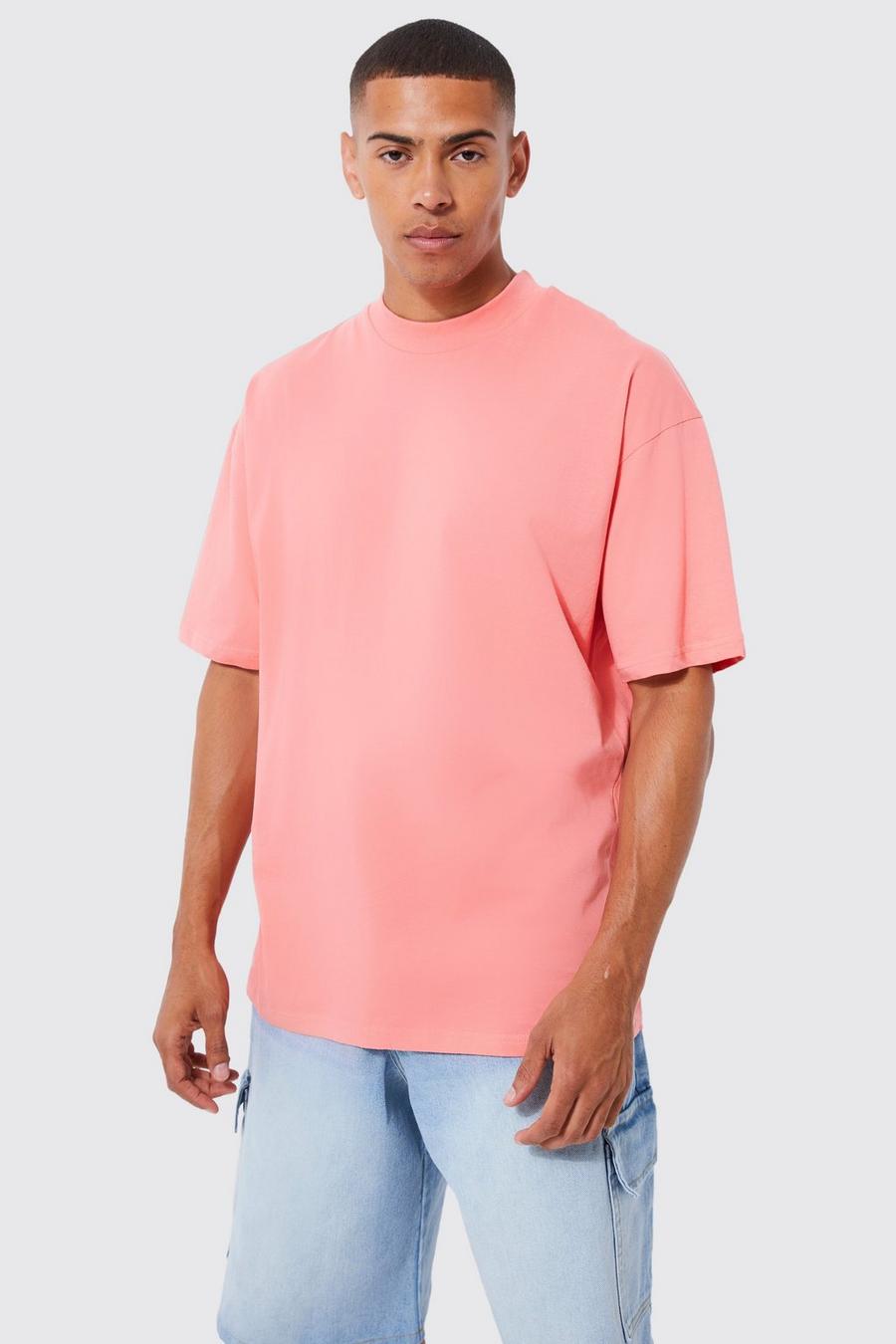 Coral Oversized Extended Neck T-shirt image number 1