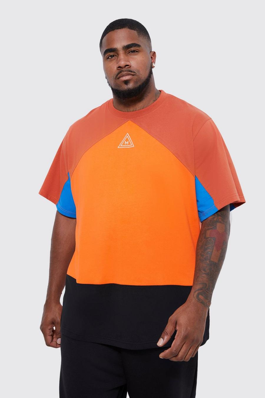 Grande taille - T-shirt color block, Red rot