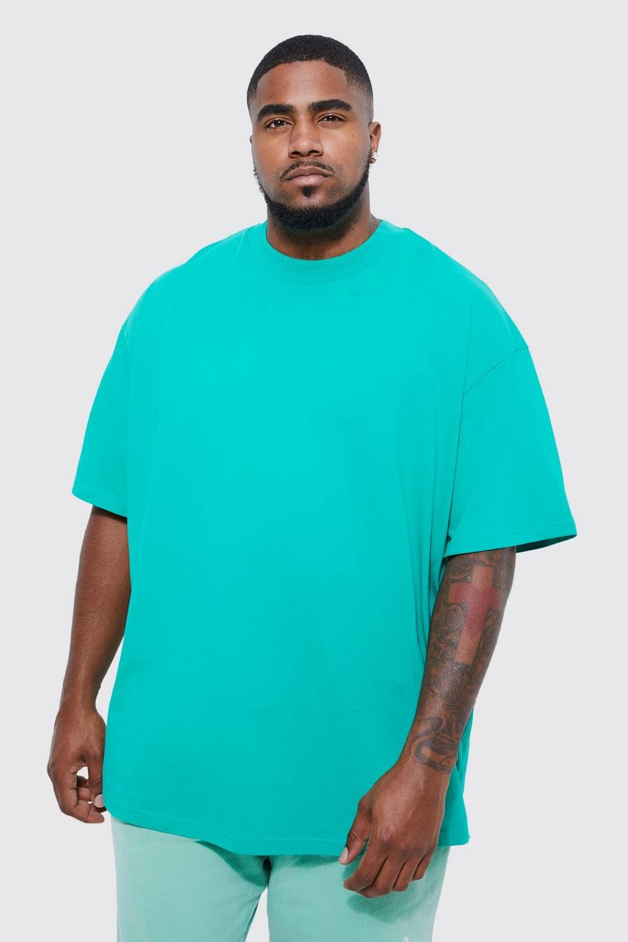 Green Plus Oversized Extended Neck T-shirt